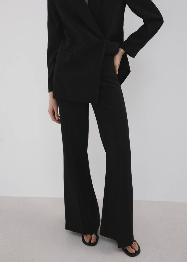 High-waist suits trousers — Black