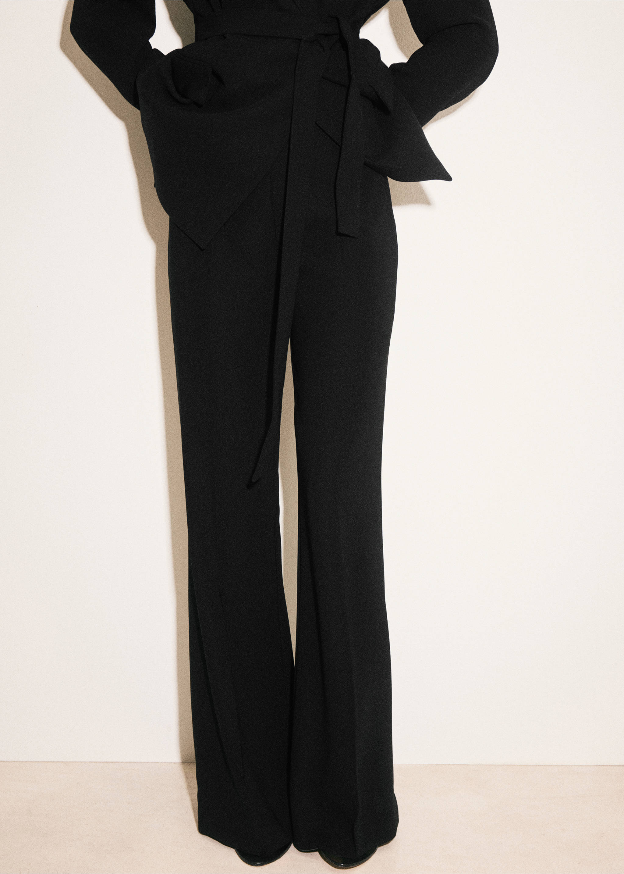 بنطال بدلة ذا خصر عالي - رؤية وسط, أسود. Ref: 27041320-02.