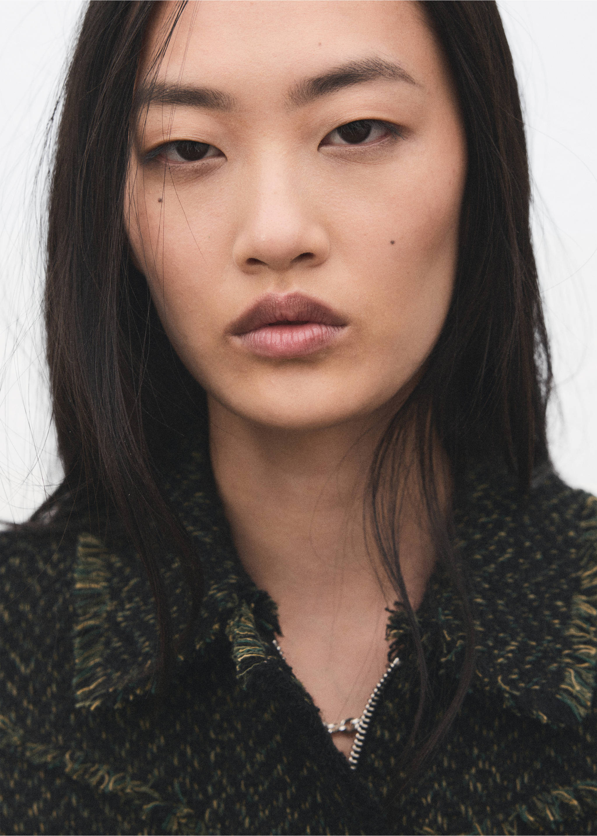 Veste tweed col à revers - Détail de l'article 1, Vert. Ref: 27041323-00.