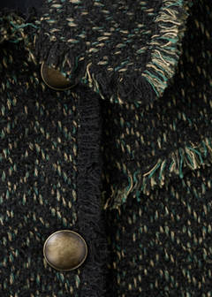 Tweed jacket with notched lapel collar — Green 8