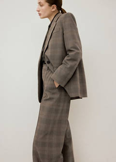 Check suit jacket — Brown 1