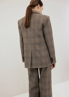 Check suit jacket — Brown 3