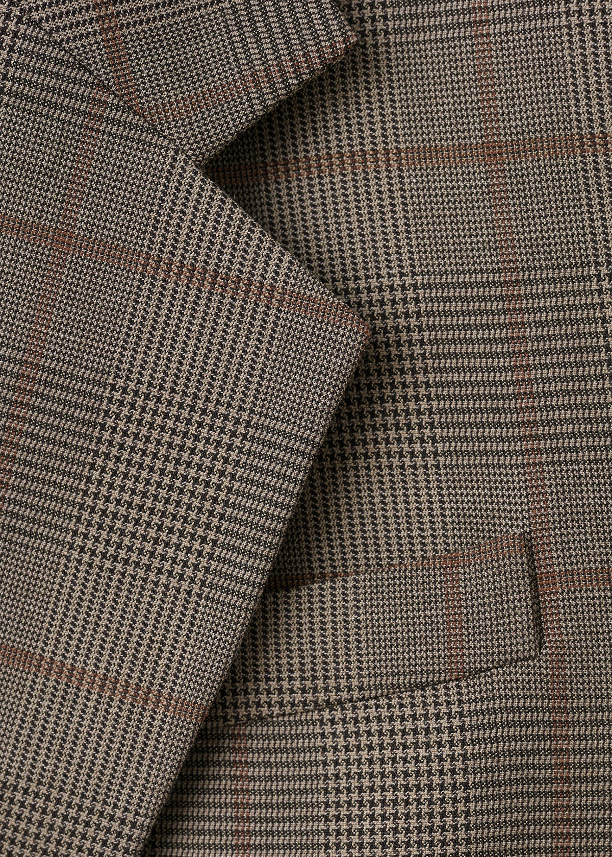 Check suit jacket — Brown