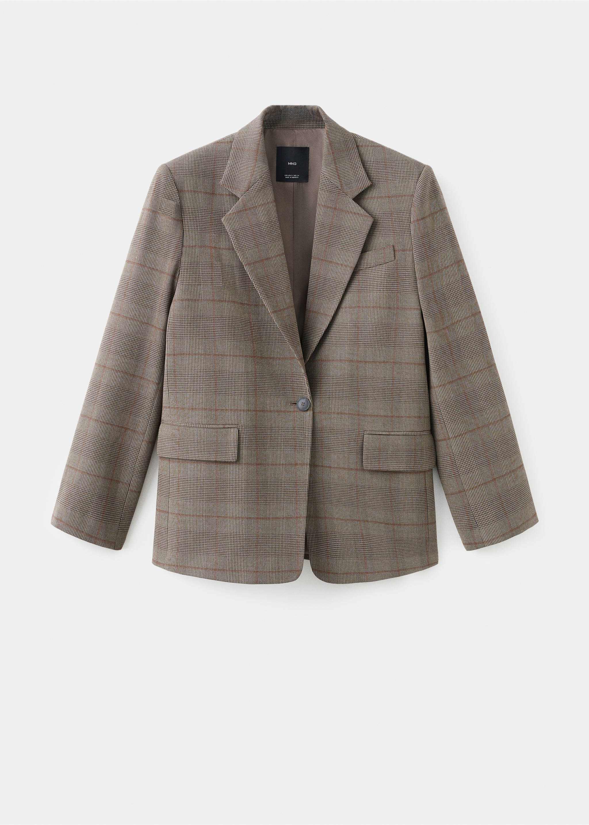 Blazer de costume à carreaux - Article sans modèle, Marron. Ref: 27041324-00.