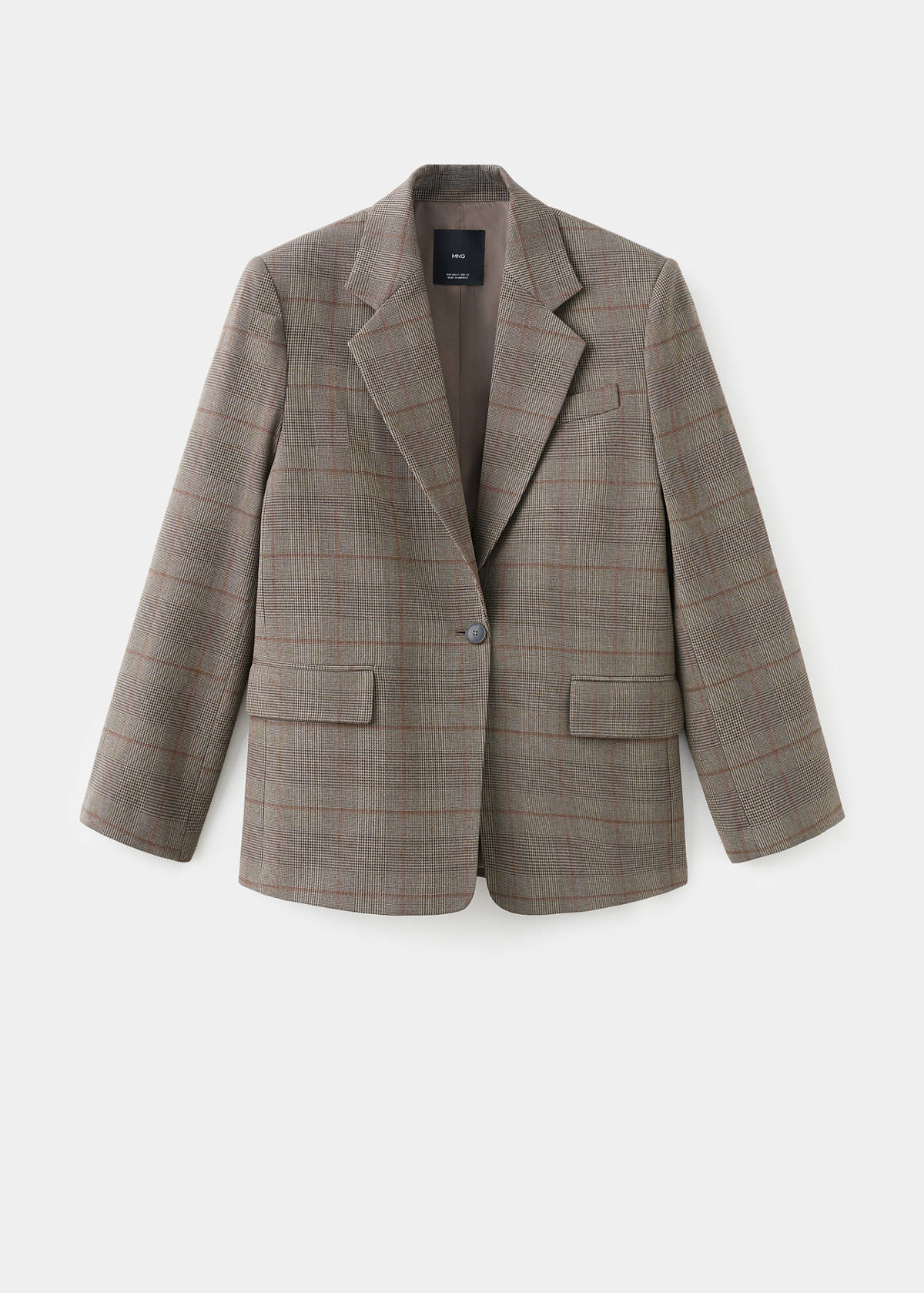 Check suit jacket — Brown