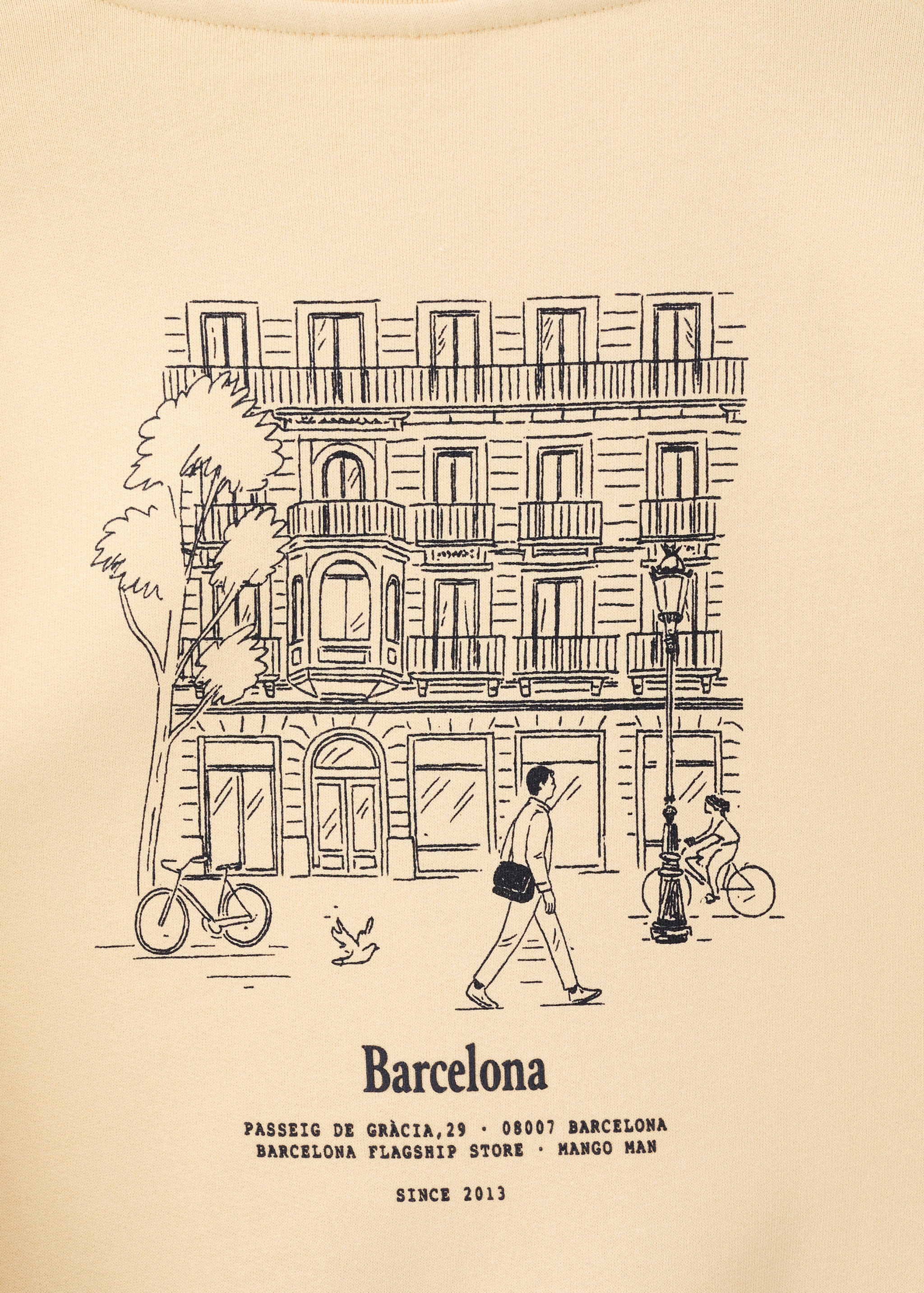 Sudadera texto estampada regular fit - Detalle del artículo 0