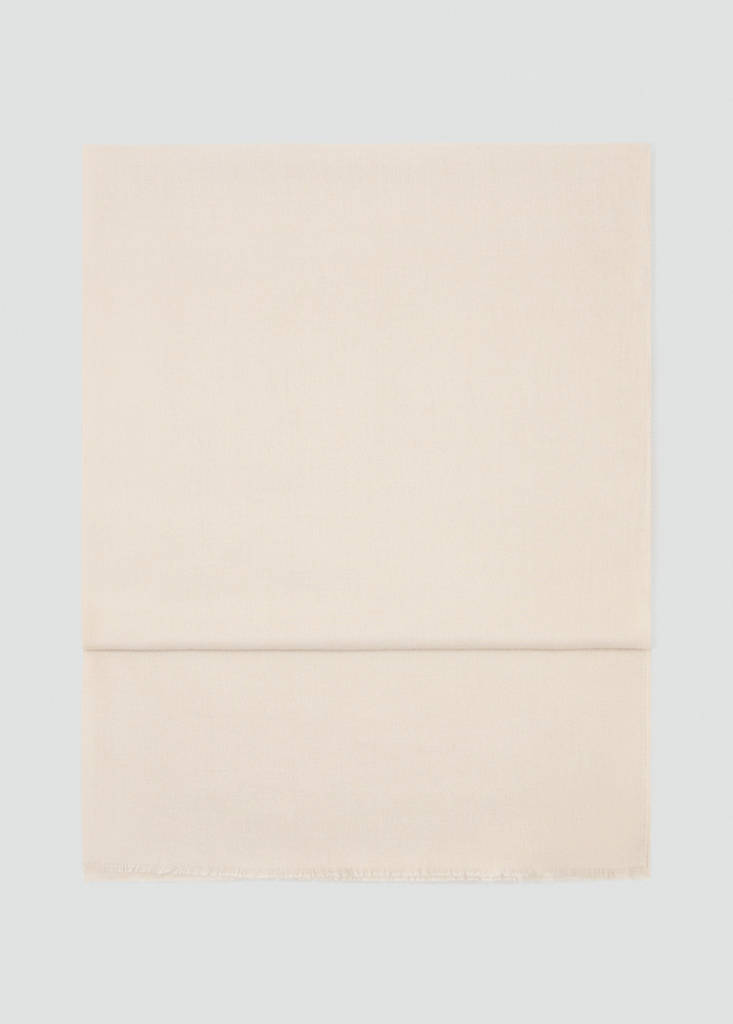 Frayed edge scarf — Beige