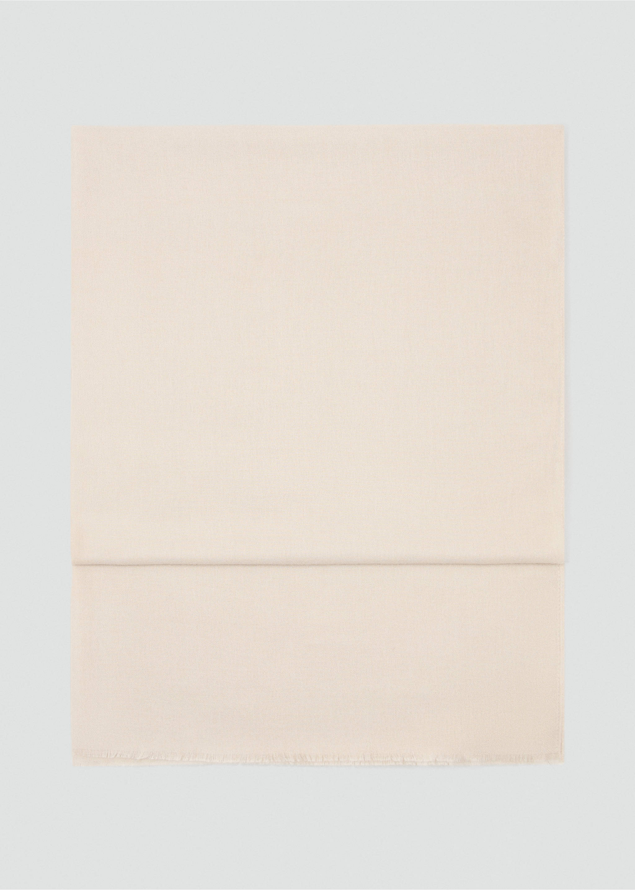 Schal mit Fransensaum - Artikel ohne Model, Beige. Ref: 27041329-00.
