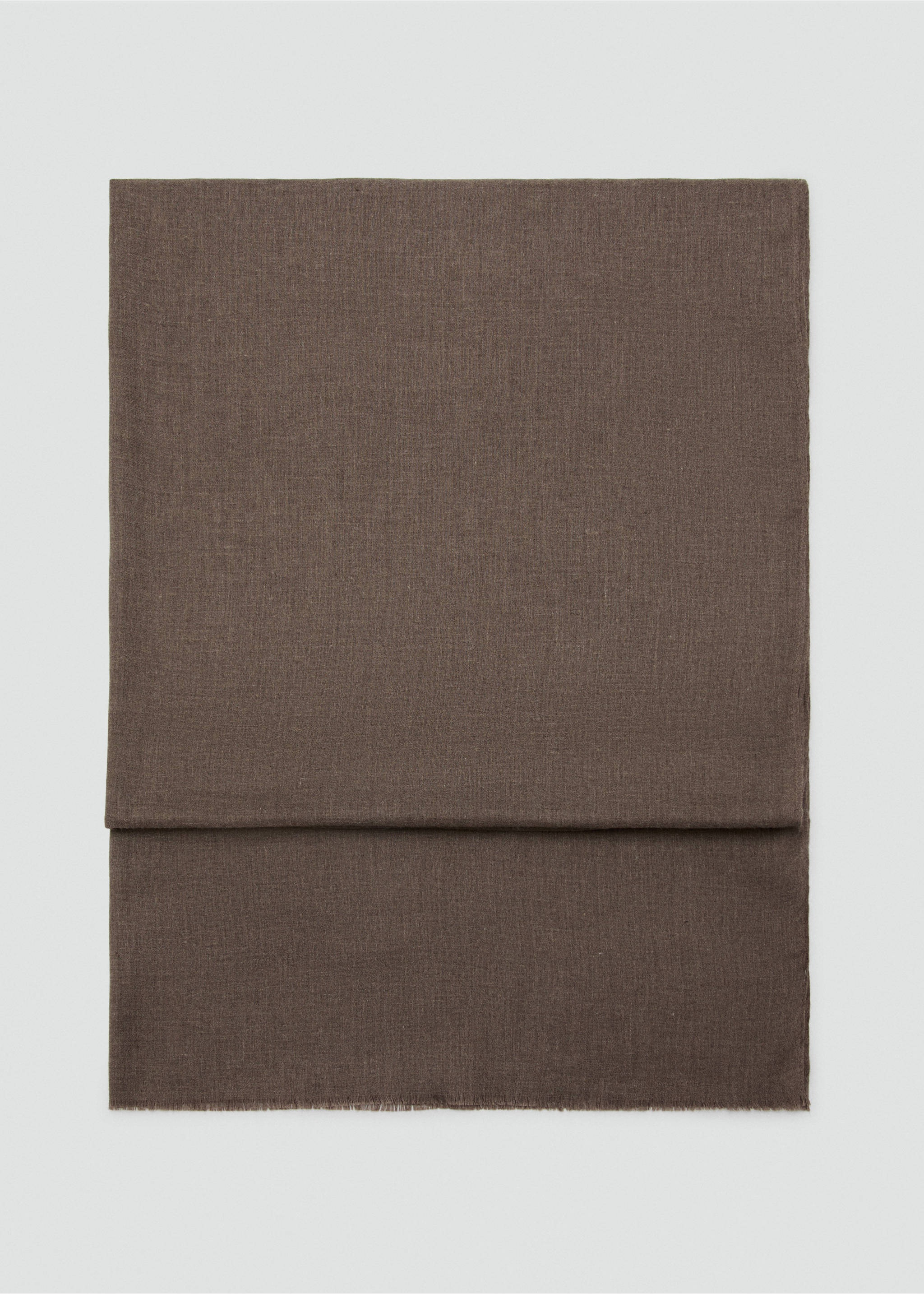 Foulard bords effilochés - Article sans modèle, Marron moyen. Ref: 27041329-00.