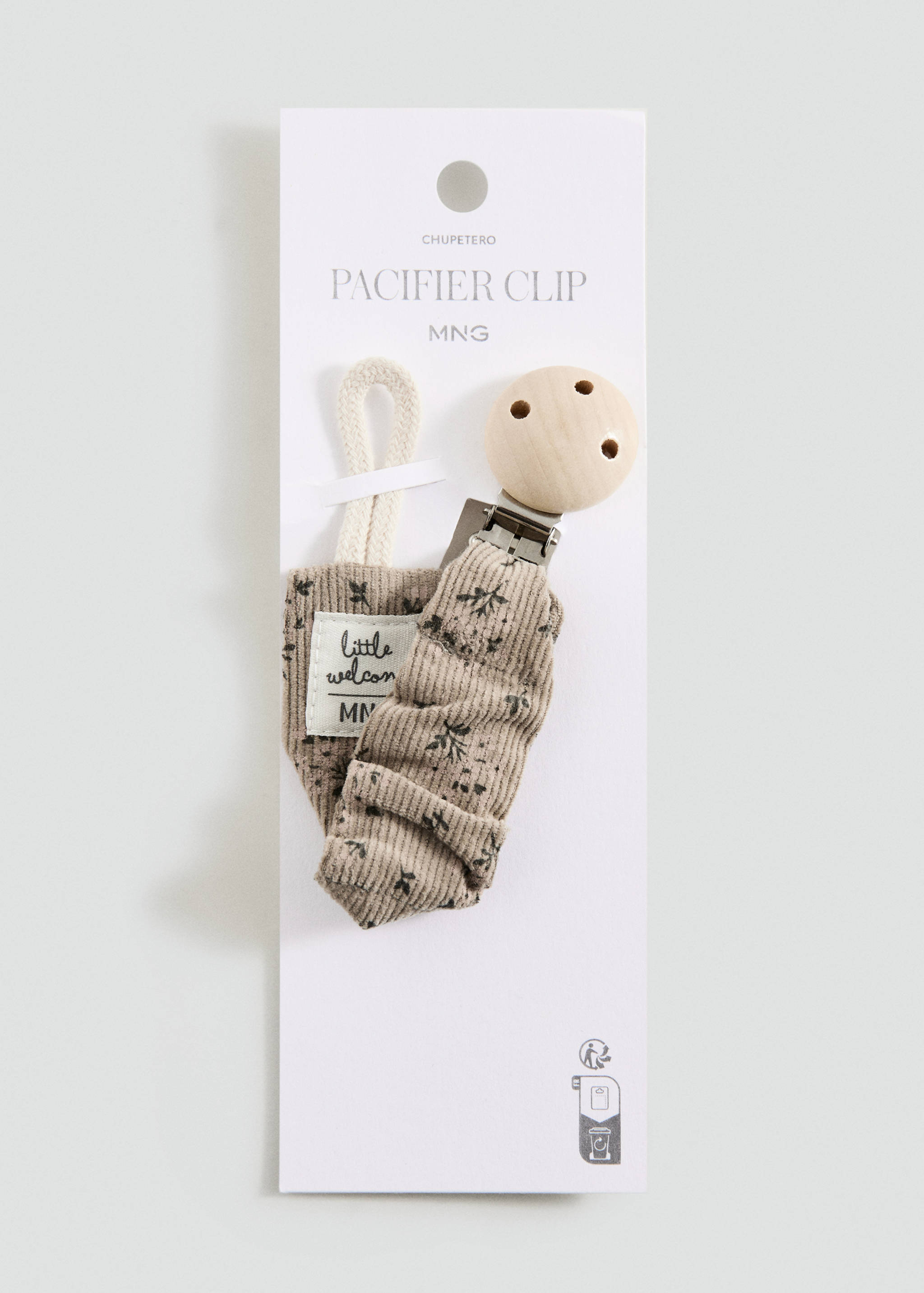 Kadife çiçek desenli emzik askısı - Ürün detayı 1