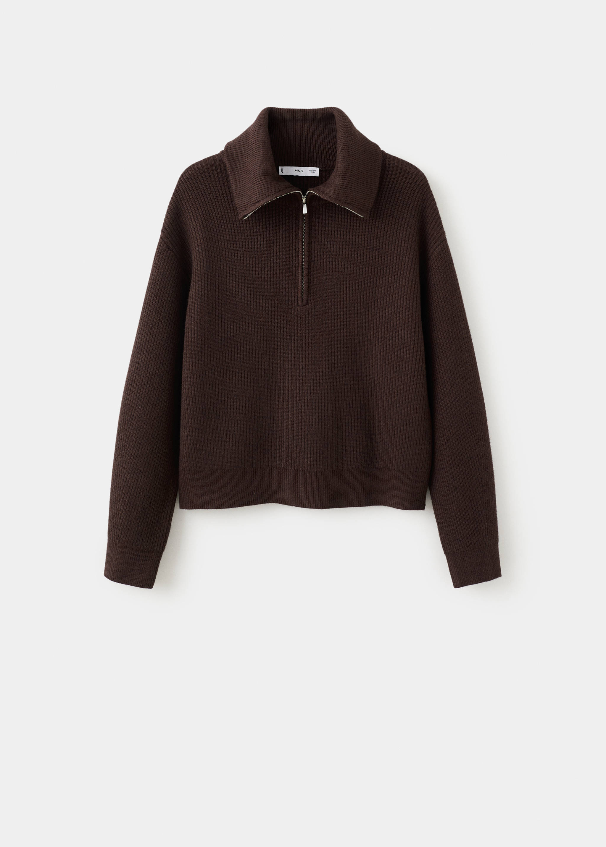 Sweater with contrasting zip collar - Article without model