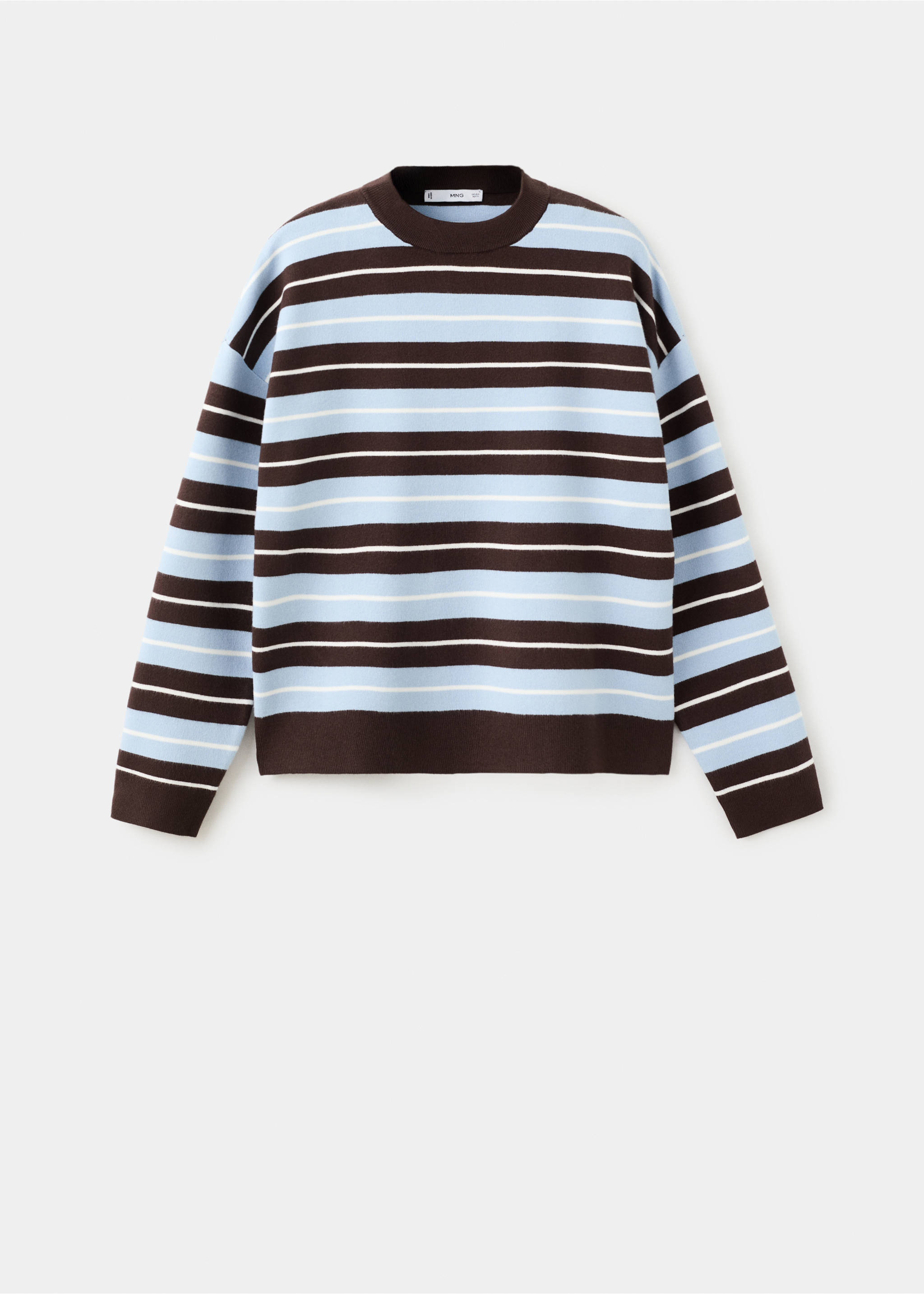 Oversized striped sweater - Article without model, Chocolate. Ref: 27041332-00.