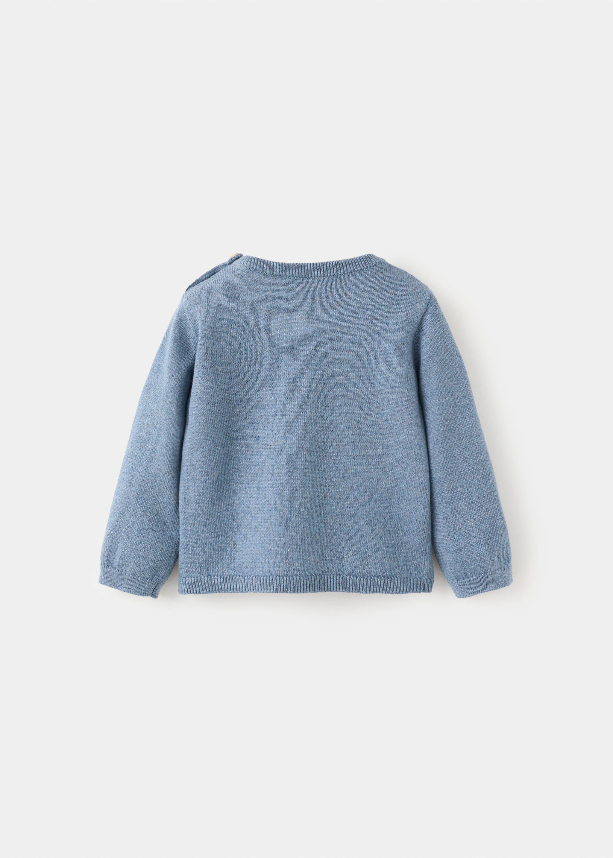 Knit pocket sweater - Reverse of the article, Blue. Ref: 27041333-00.