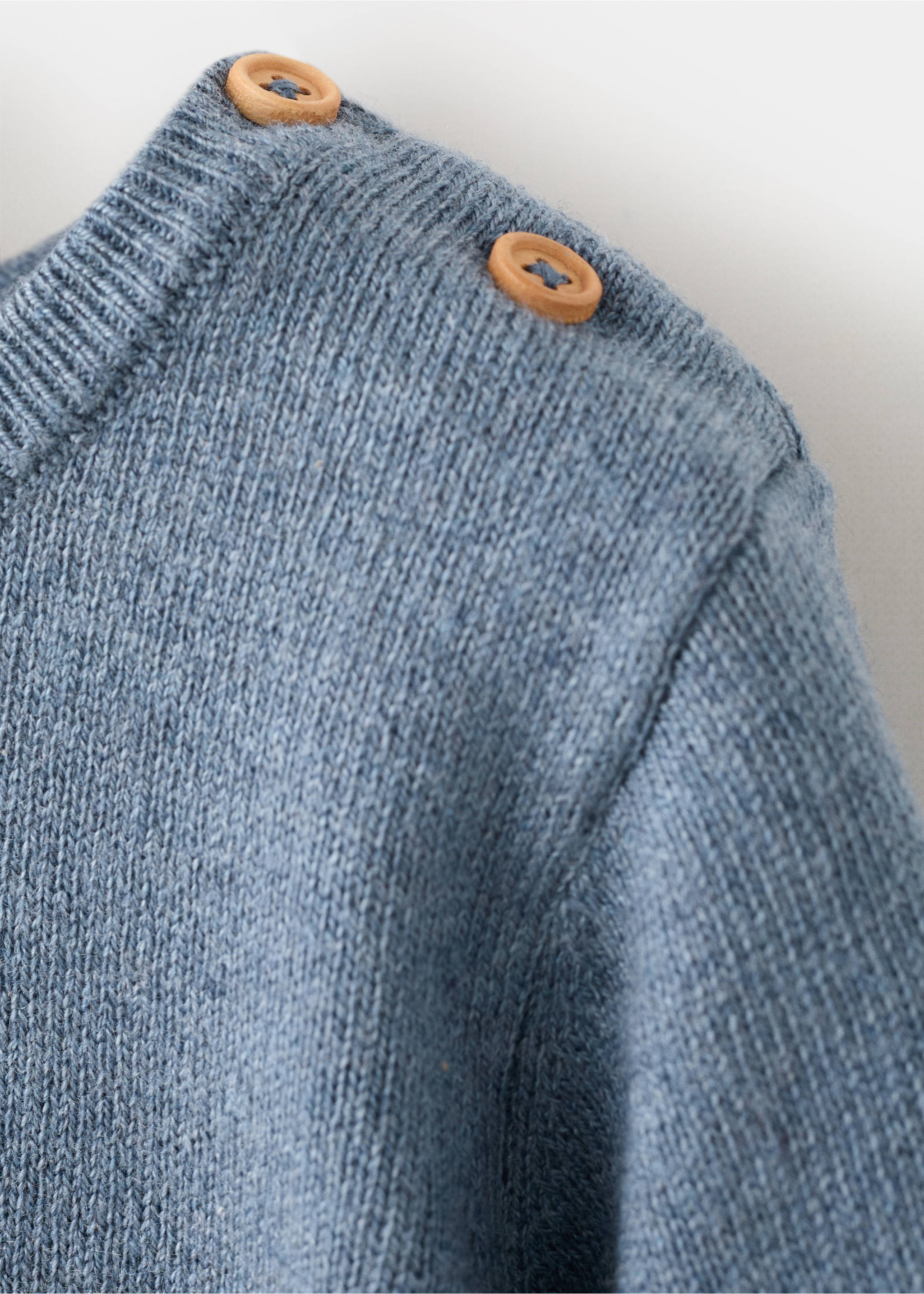 Knit pocket sweater - Details of the article 8, Blue. Ref: 27041333-00.