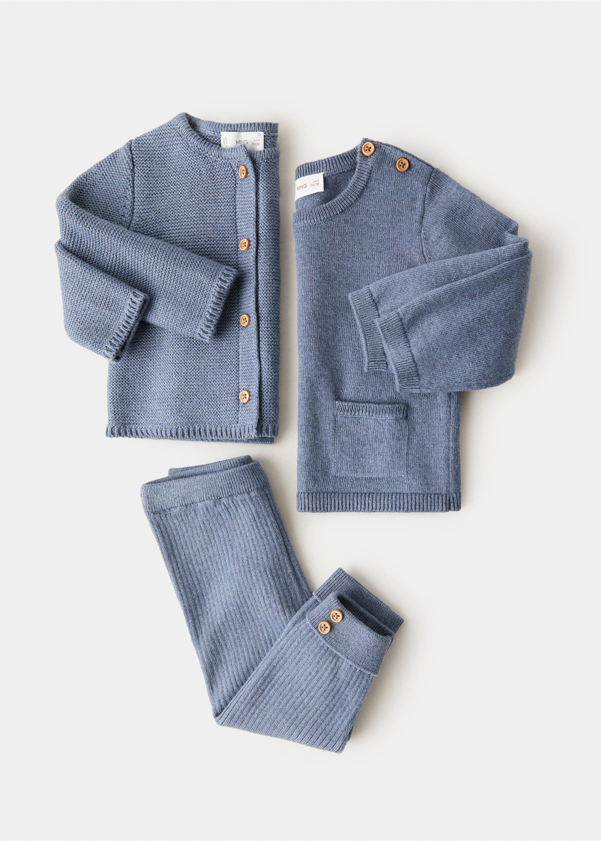 Knit pocket sweater - Details of the article 0, Blue. Ref: 27041333-00.