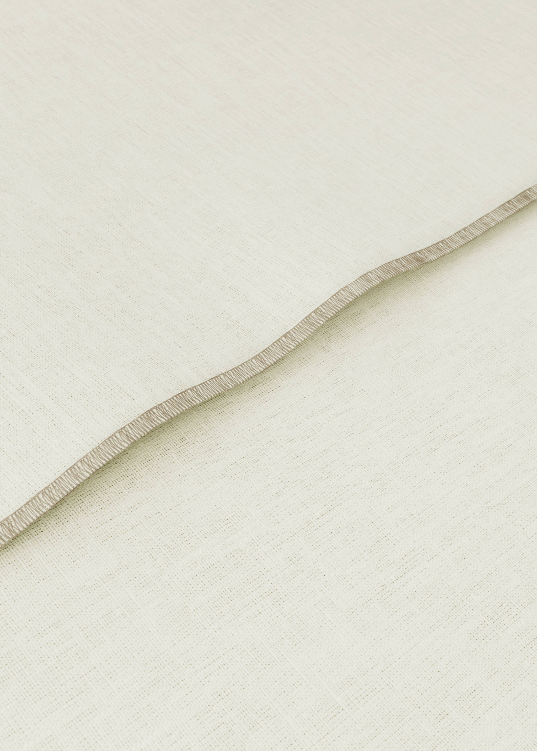 Resin-coated 100% linen tablecloth with contrasting overlock for 6 to 8 diners - Details of the article 2