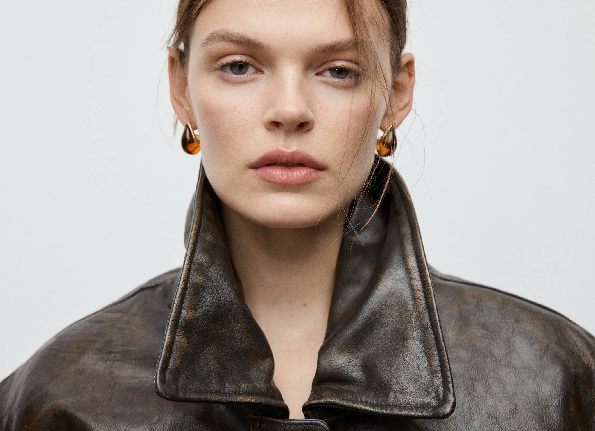Resin drop earrings - Panoramic plane