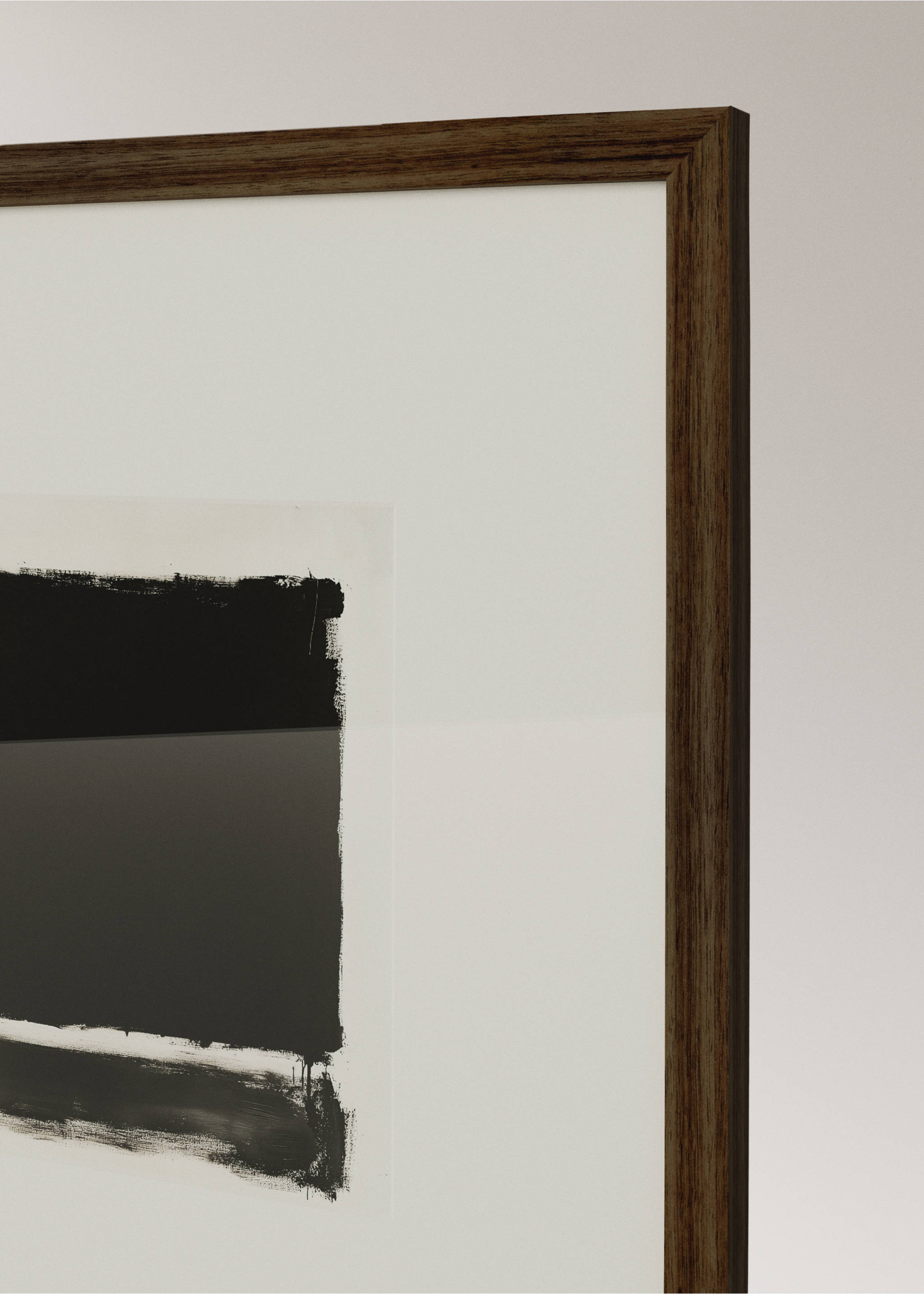 Abstract art canvas - Details of the article 2, Black. Ref: 27041346-00.