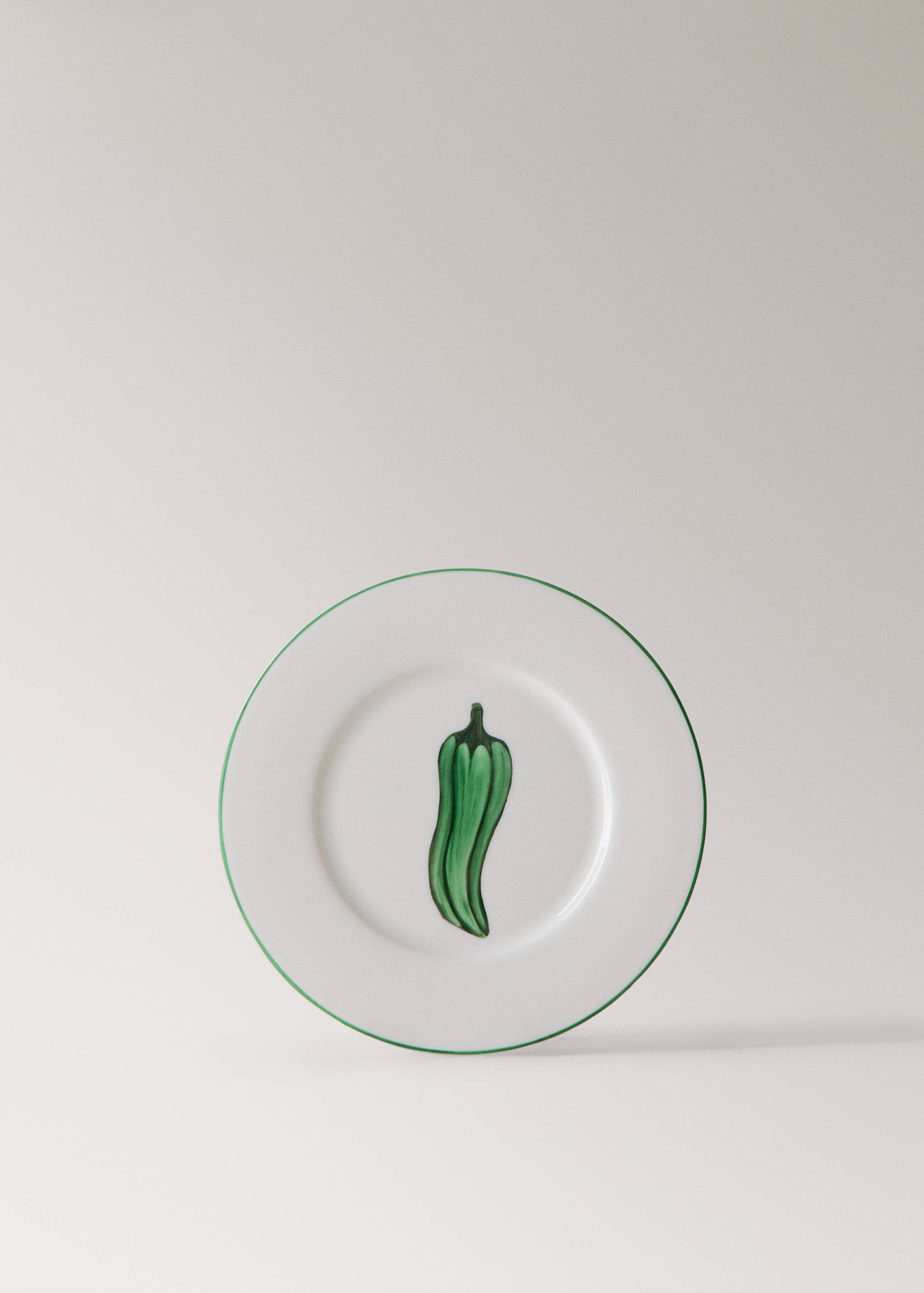 Hand-painted pepper side plate - Article without model