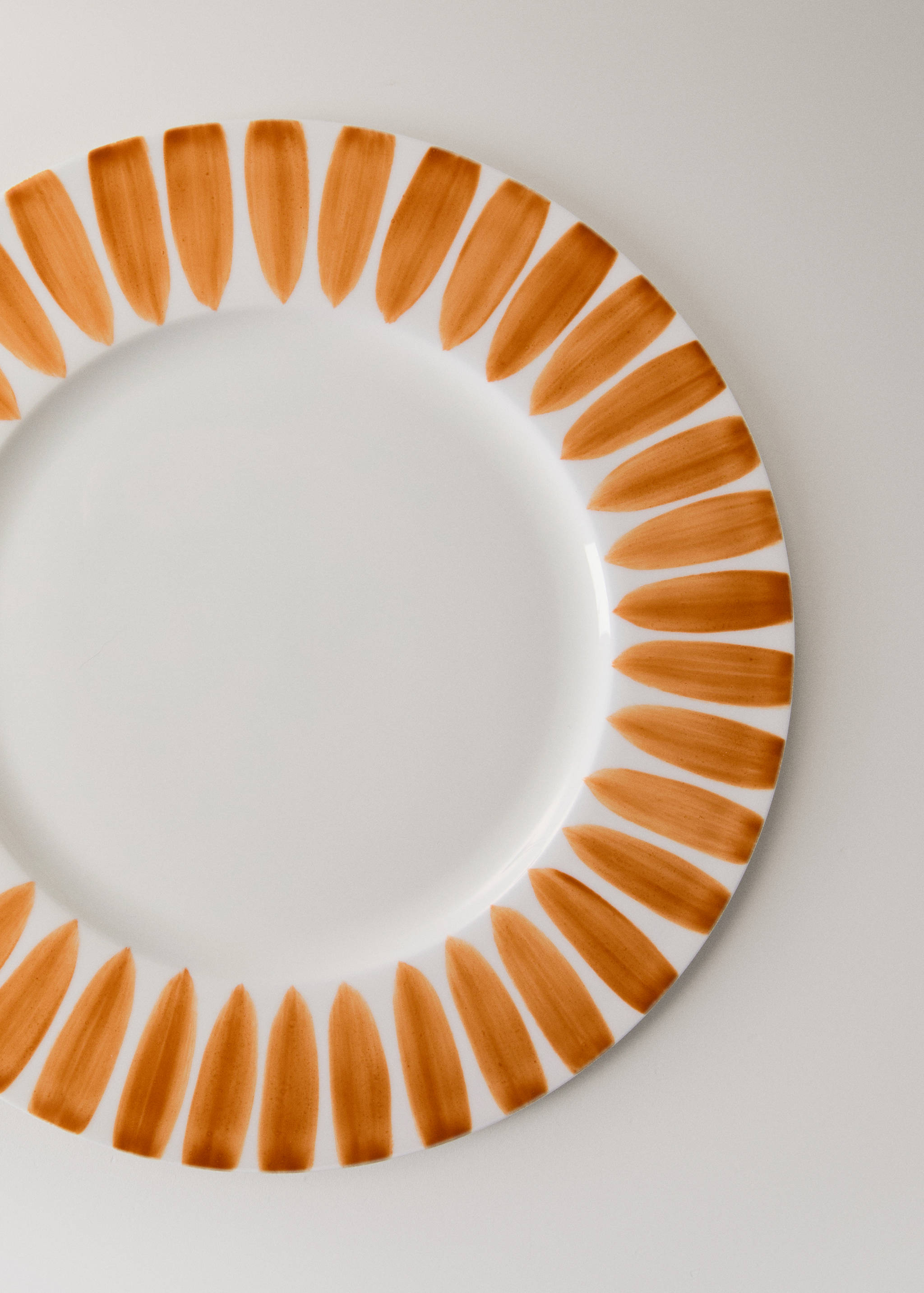 Flacher Teller Bonechina Pinselstriche - Detail des Artikels 1