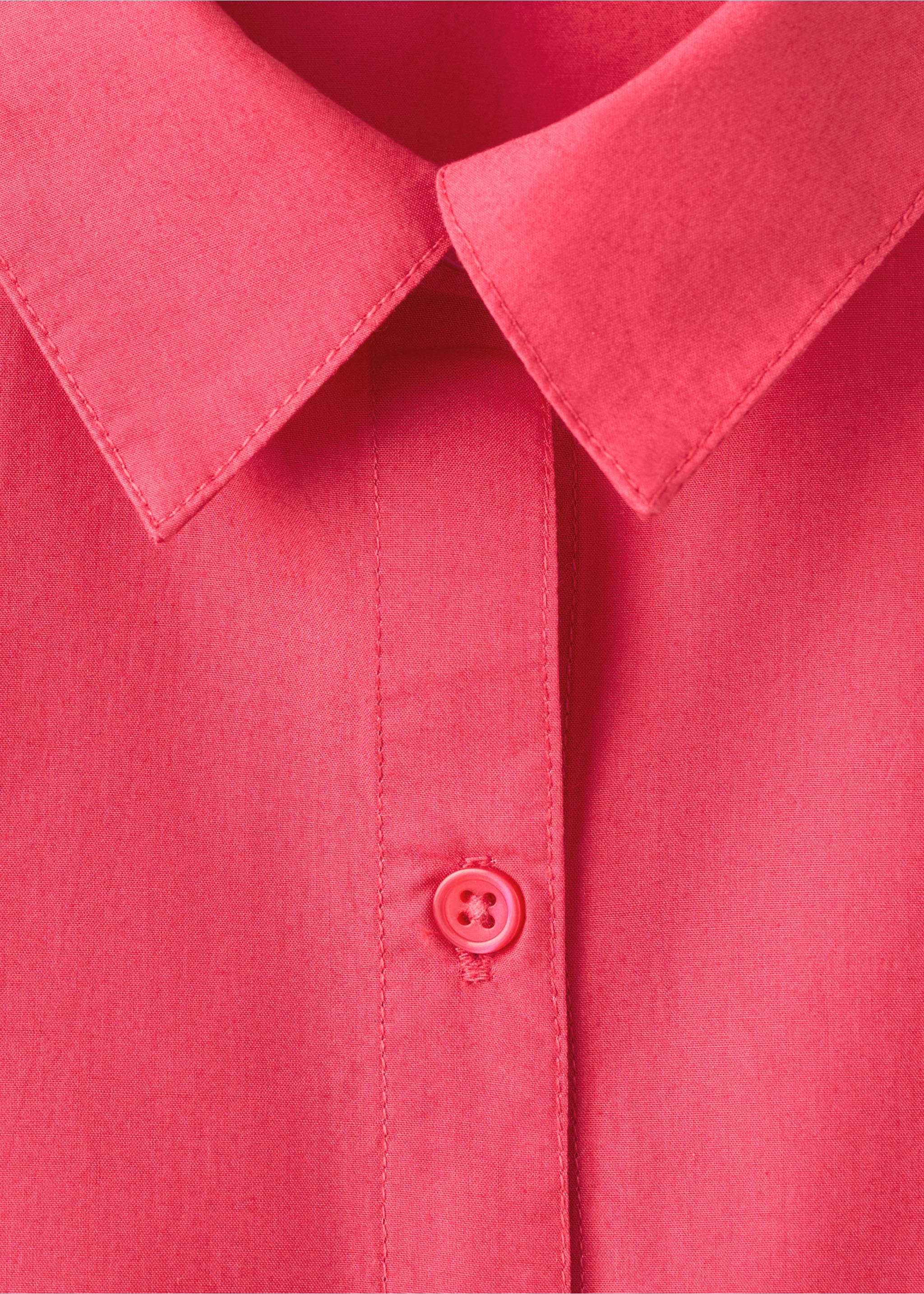 Ruffled shirt dress - Details of the article 8, Red. Ref: 27041508-00.