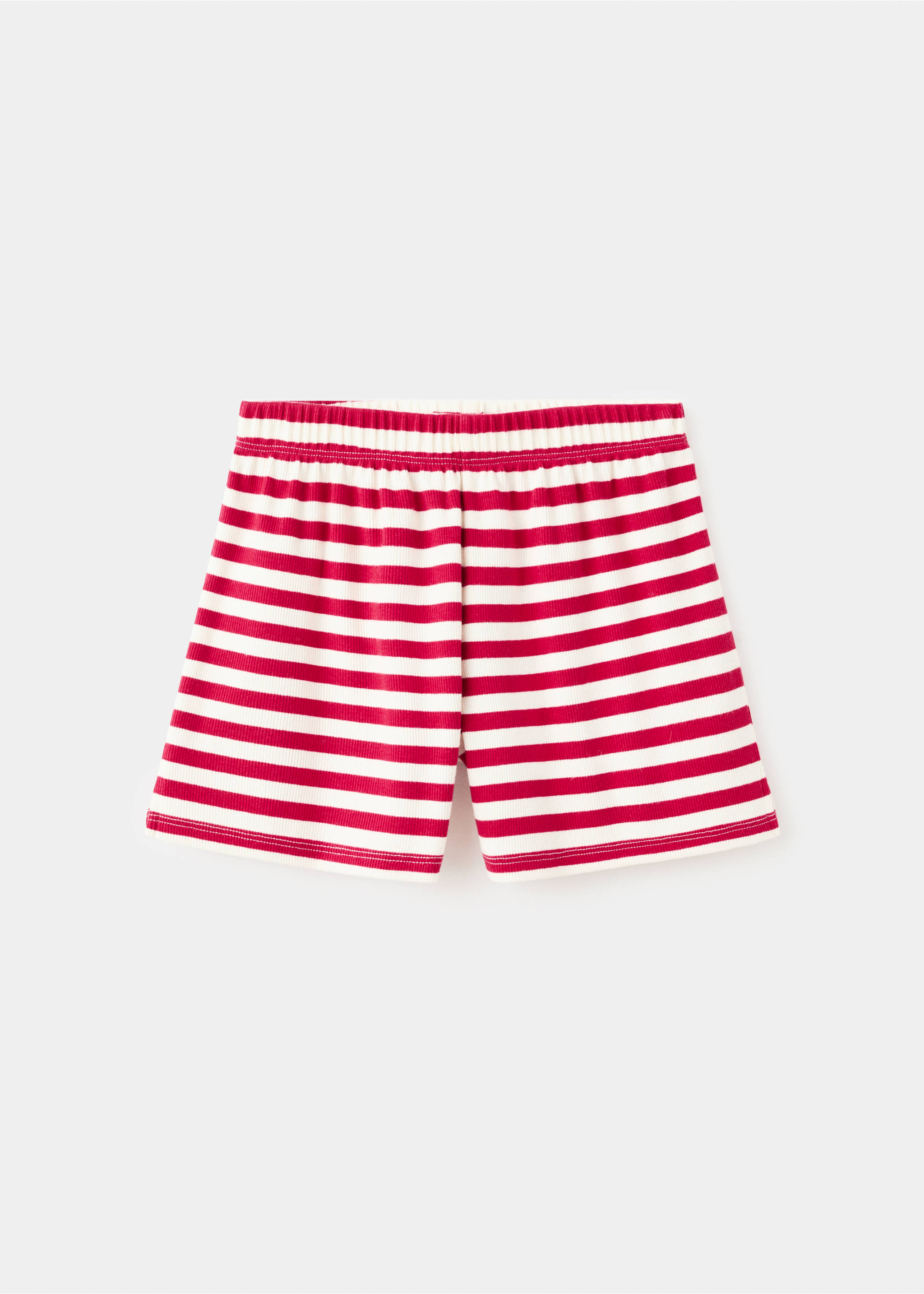 Ribbed striped shorts - Article without model, Red. Ref: 27041509-00.