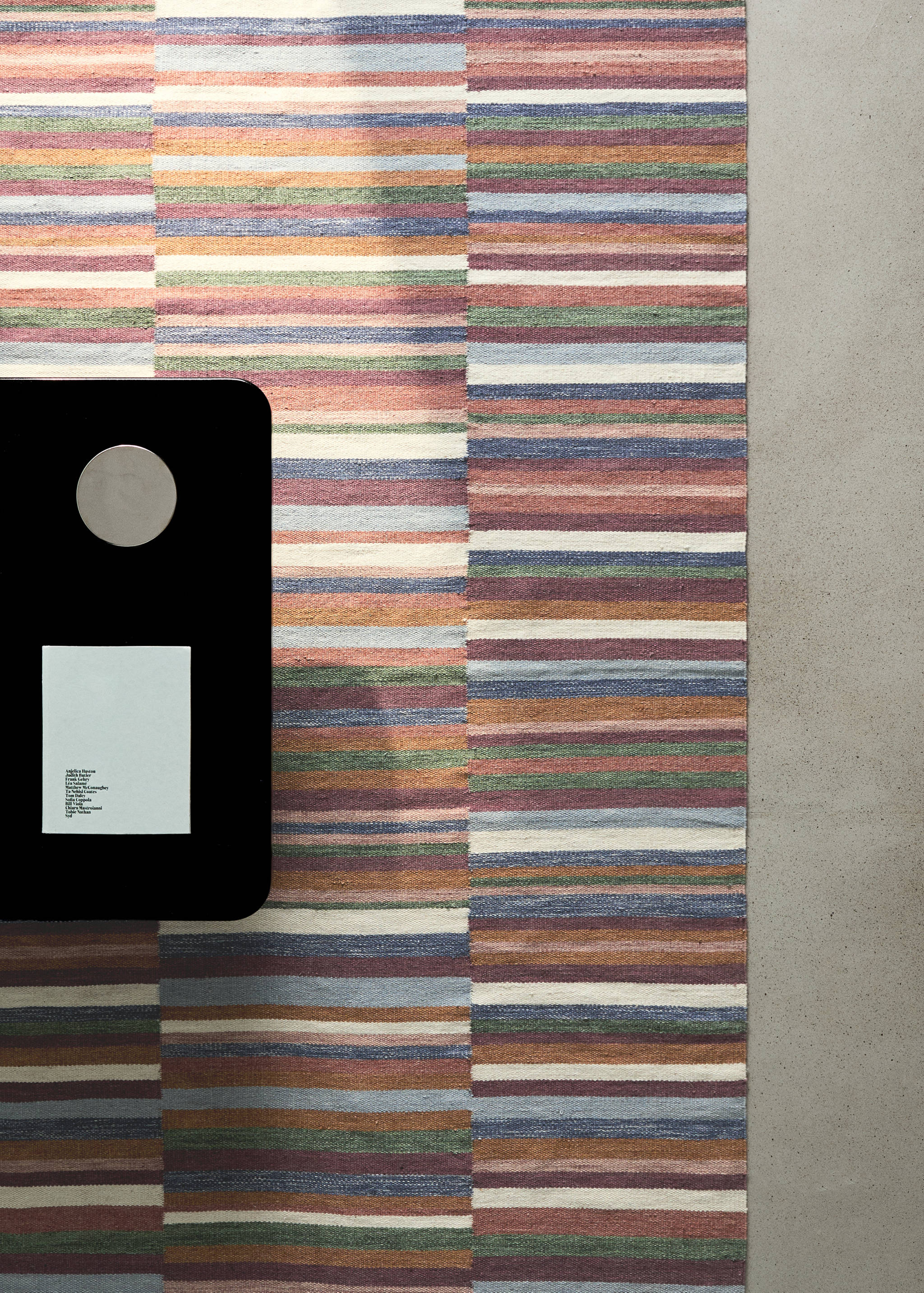 Large multicolour wool carpet - General plane