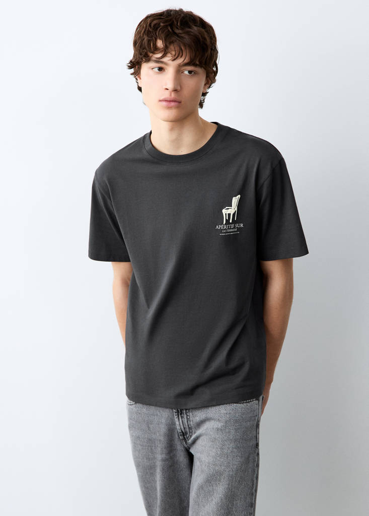 Camiseta estampada manga corta