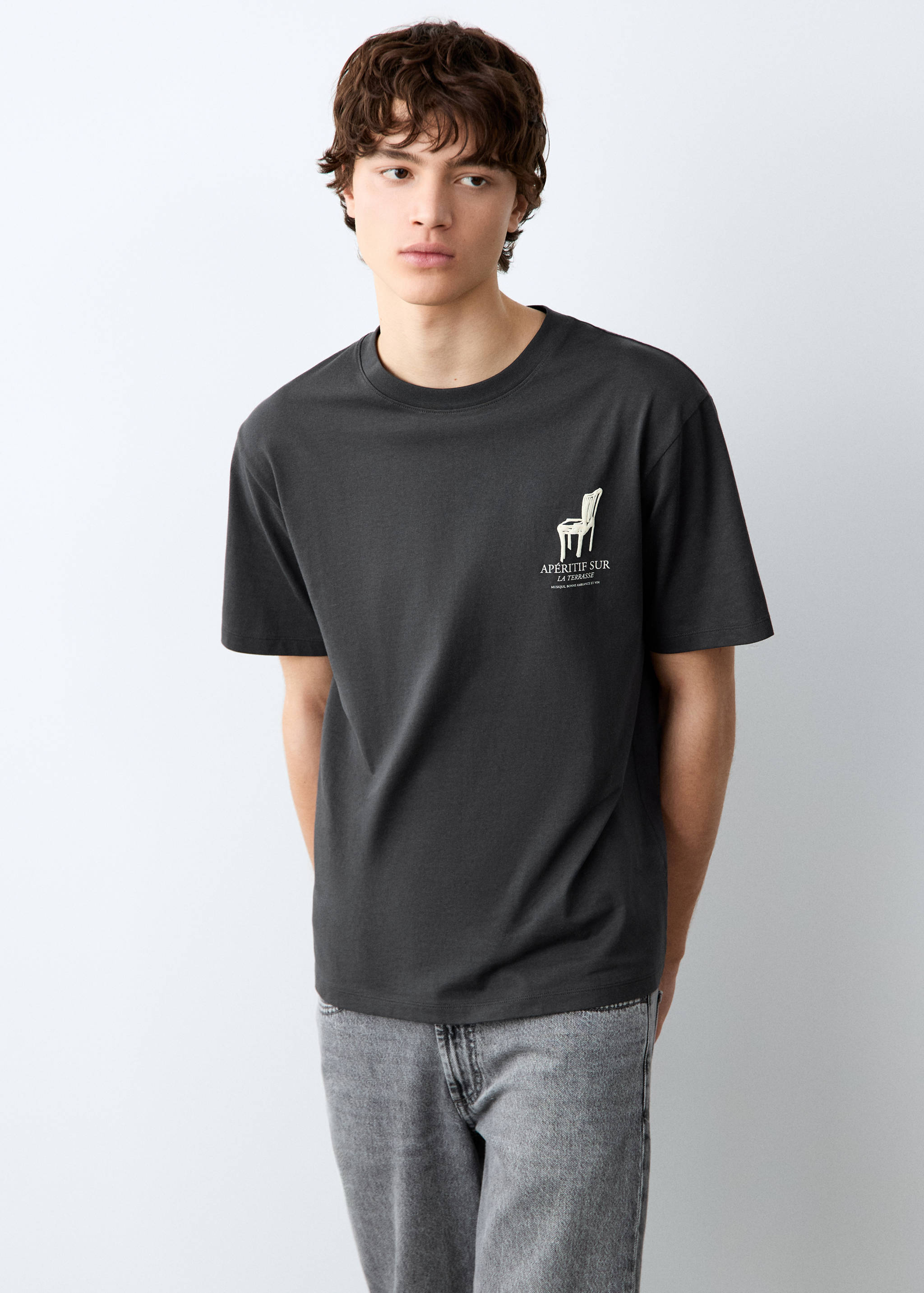Short-sleeved printed t-shirt - Medium plane