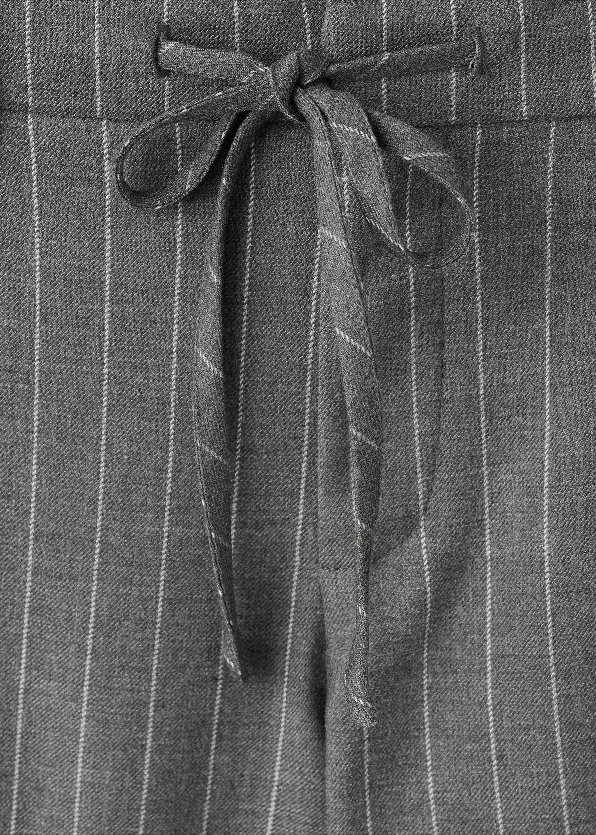 Striped suit trousers - Details of the article 8, Grey. Ref: 27041521-00.