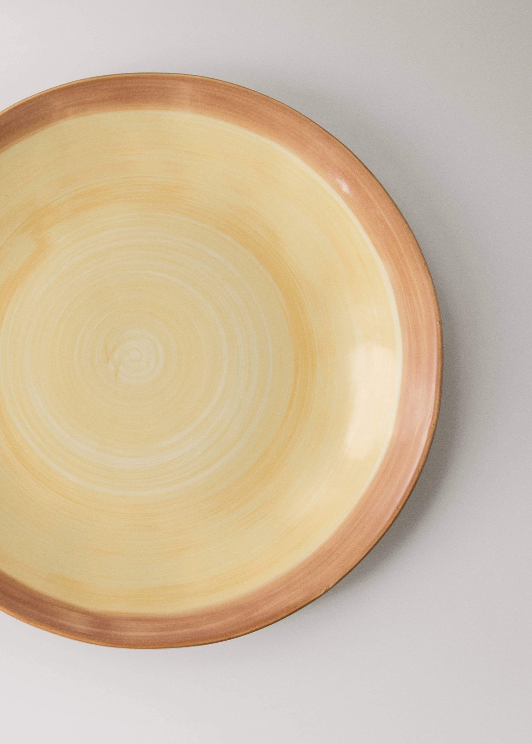 Spin wash stoneware flat plate - Details of the article 1