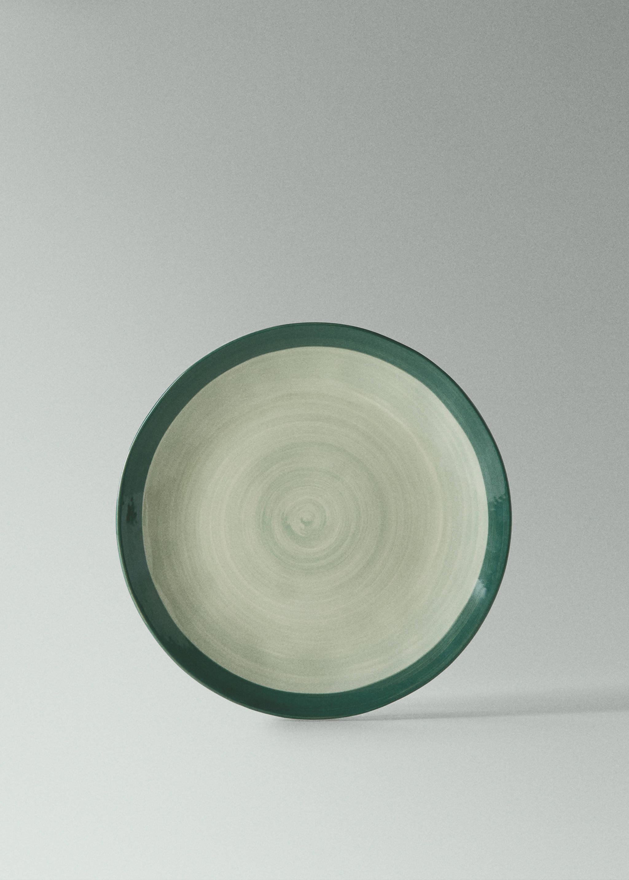 Spin wash stoneware flat plate - Medium plane