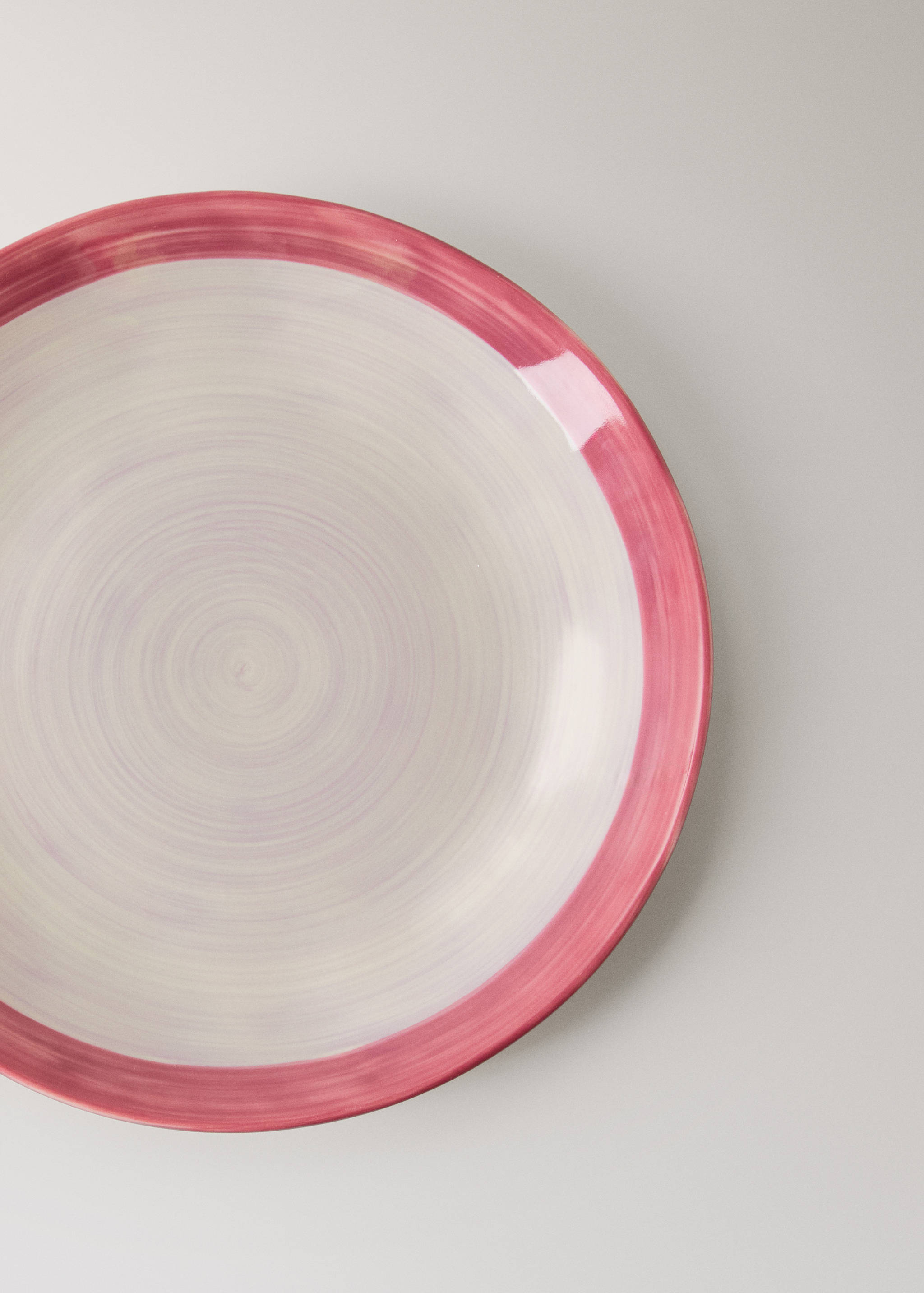 Spin wash stoneware flat plate - Details of the article 1