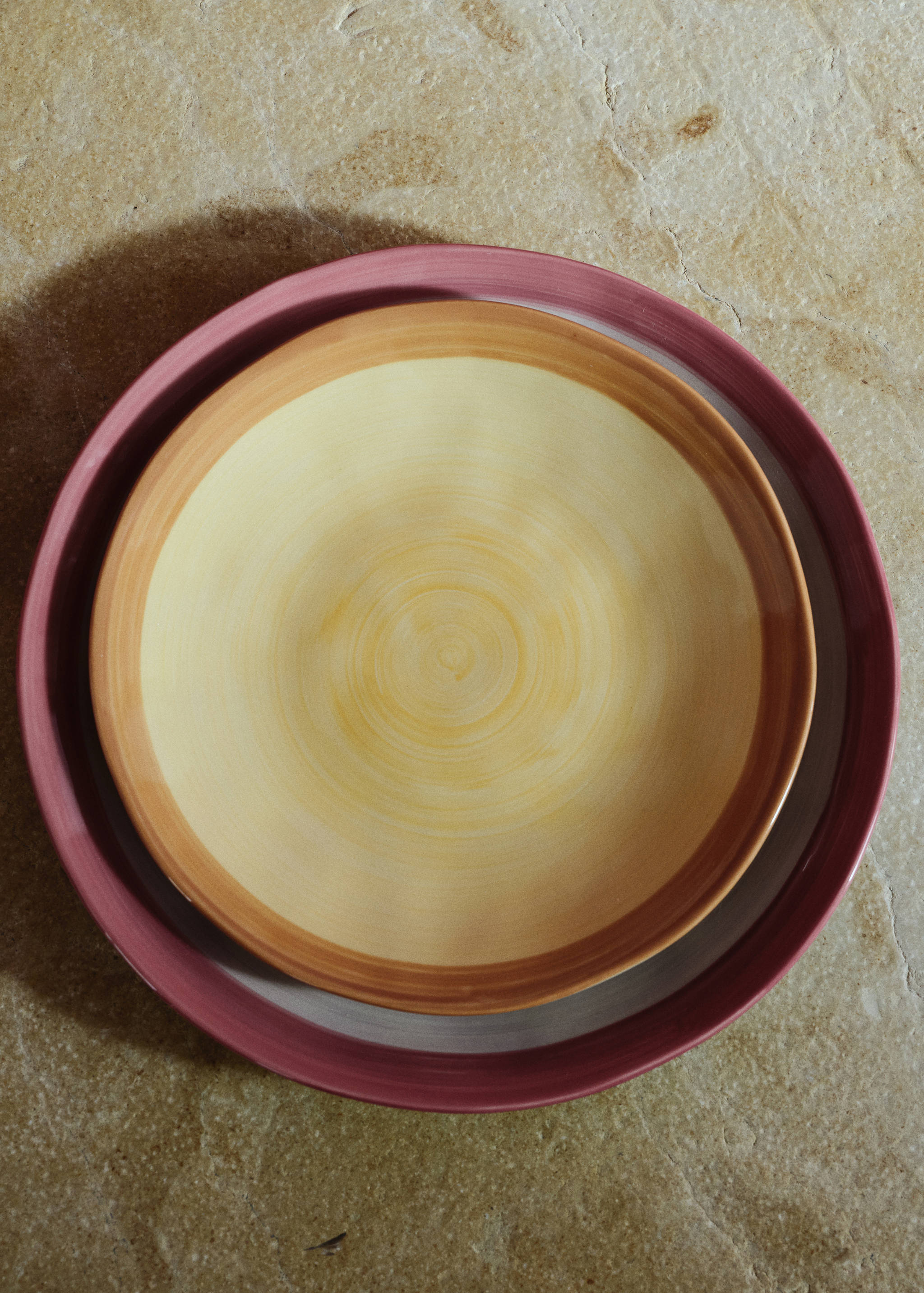 Spin wash stoneware flat plate - Details of the article 6, Light/Pastel Purple. Ref: 27041524-00.