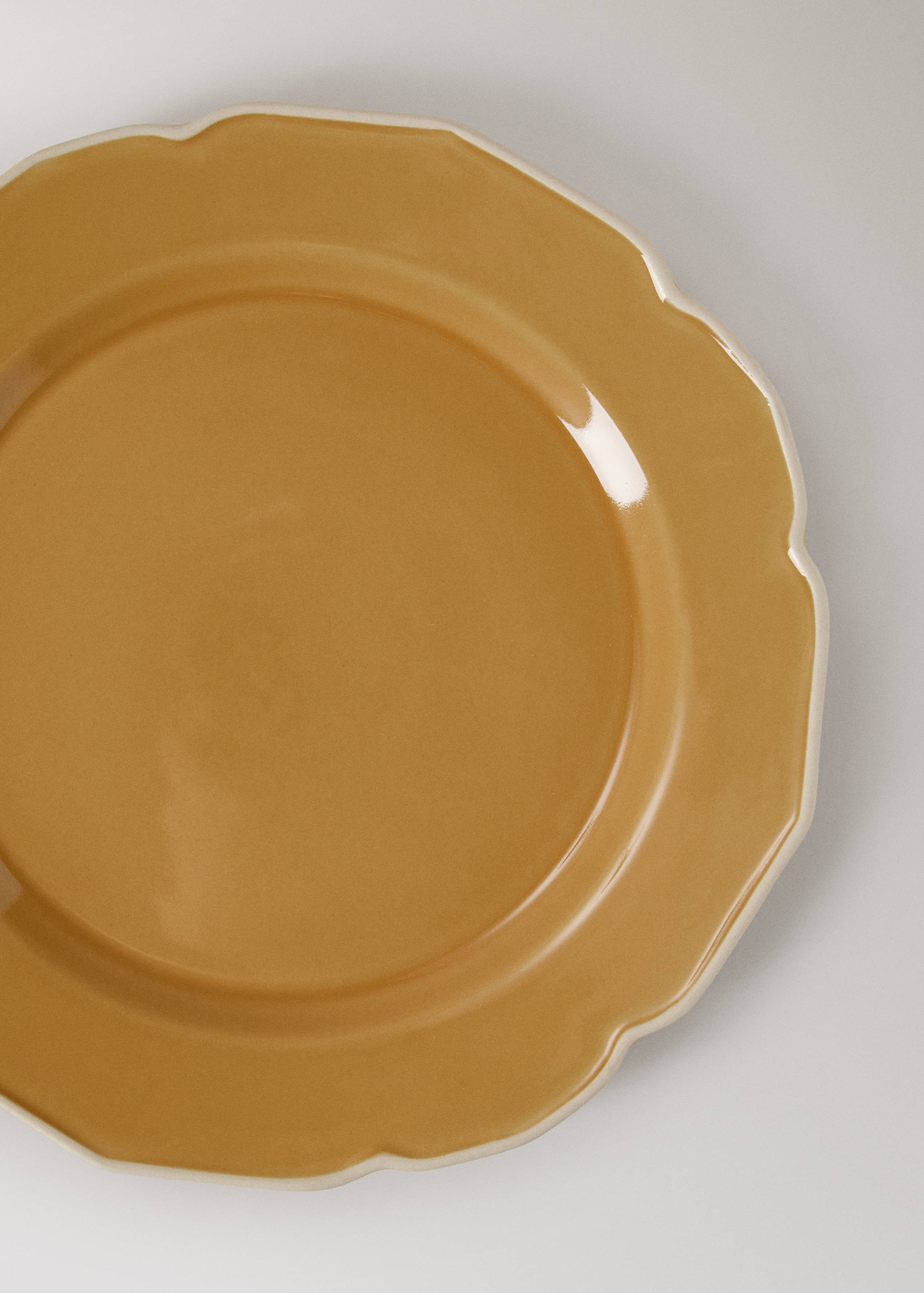 Flacher Teller aus Steingut Wellen - Detail des Artikels 1