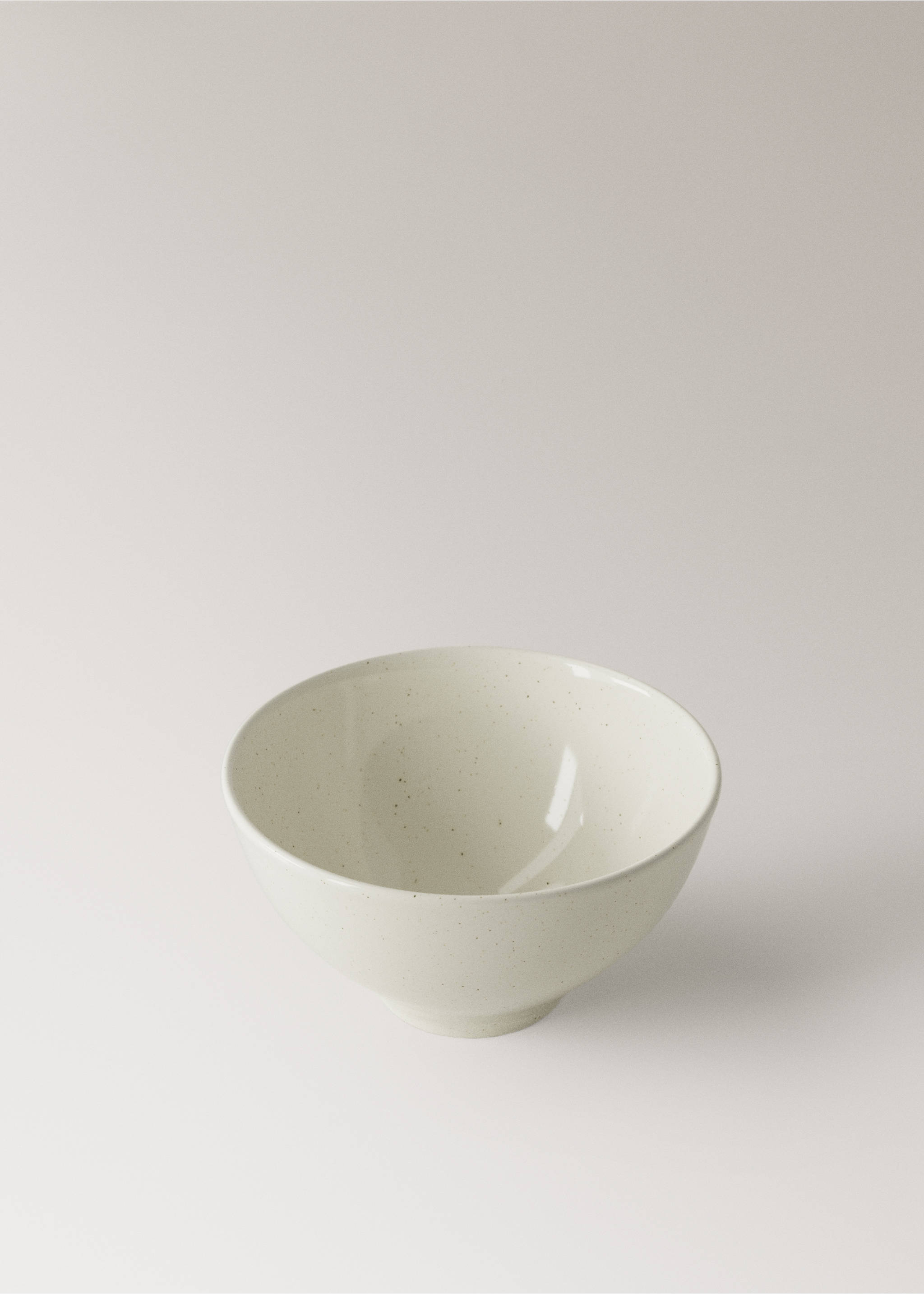 Schale aus Gres mit Punkten - Detail des Artikels 1, Cremeweiß. Ref: 27041526-00.