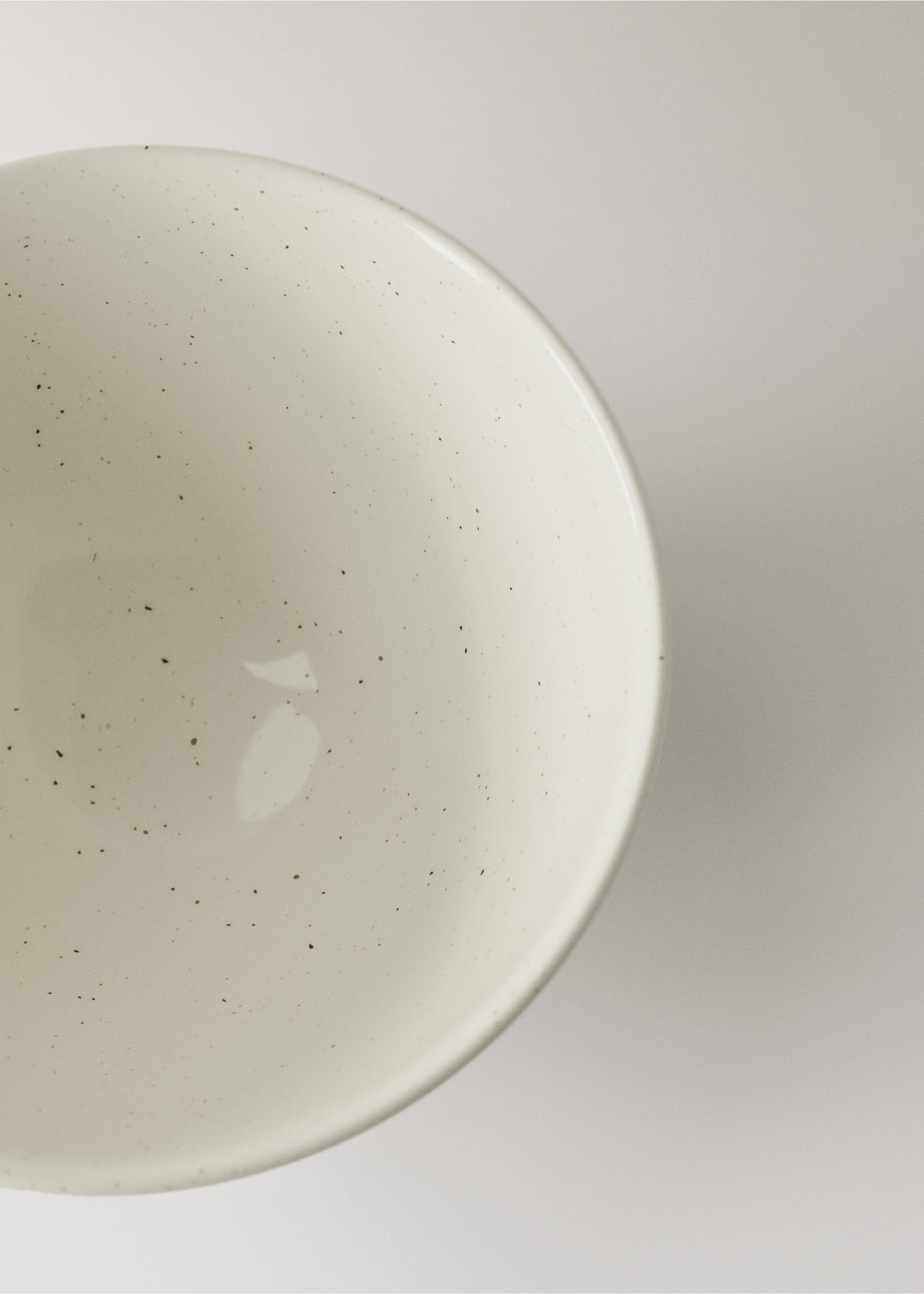 Schale aus Gres mit Punkten - Detail des Artikels 2, Cremeweiß. Ref: 27041526-00.