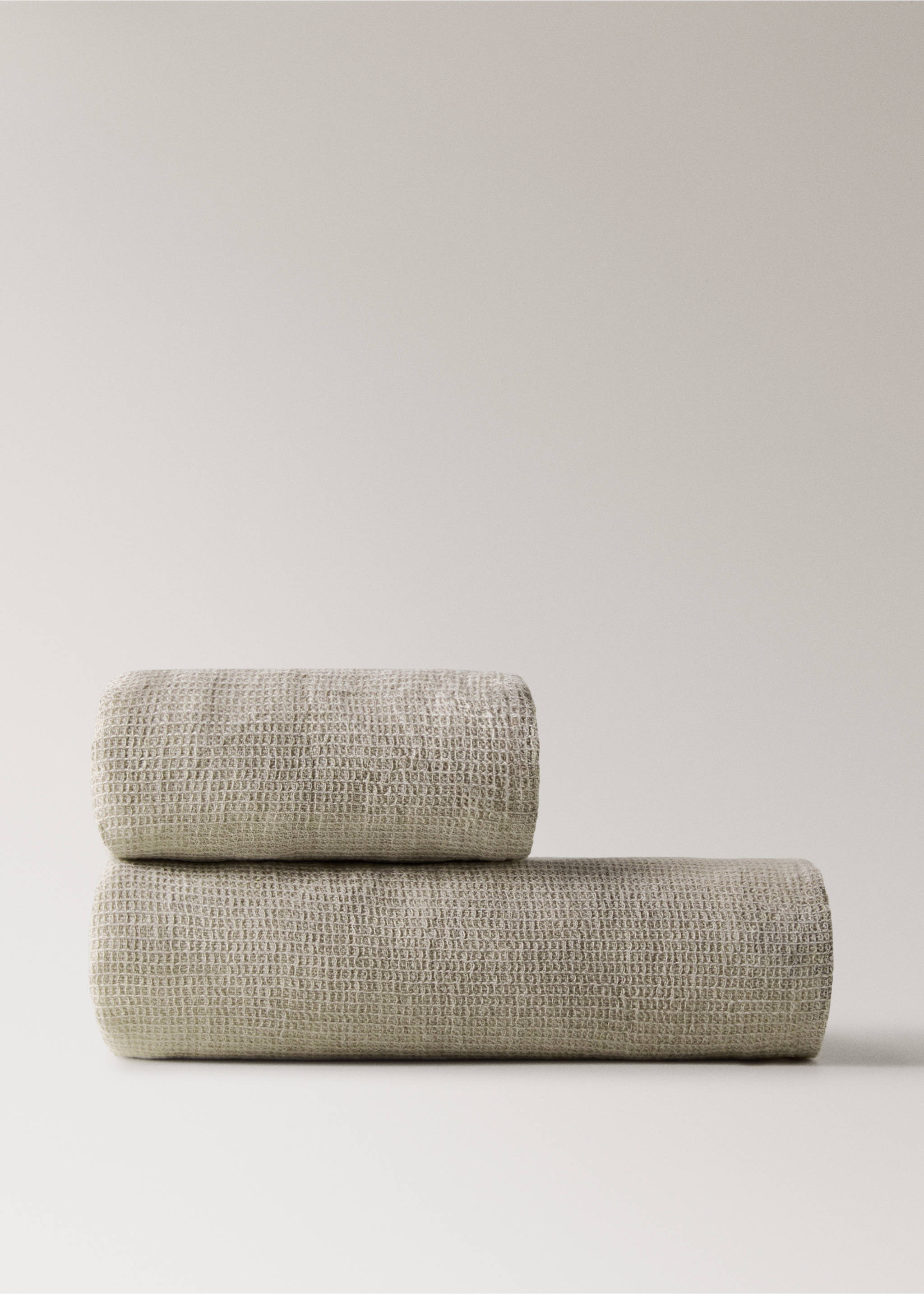 Mini waffle hand towel - Article without model, Sand. Ref: 27041528-00.