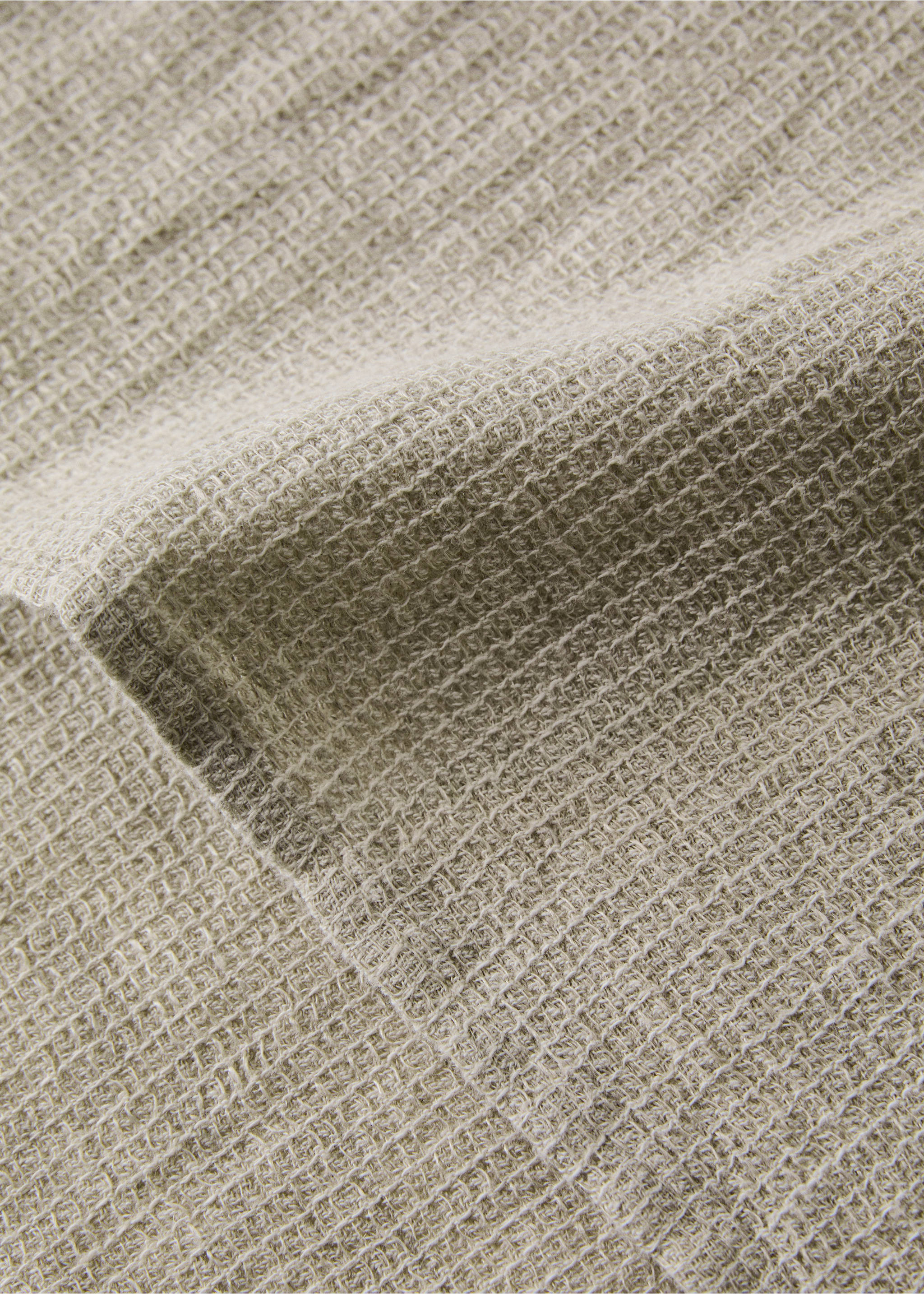 Mini waffle hand towel - Details of the article 1, Sand. Ref: 27041528-00.