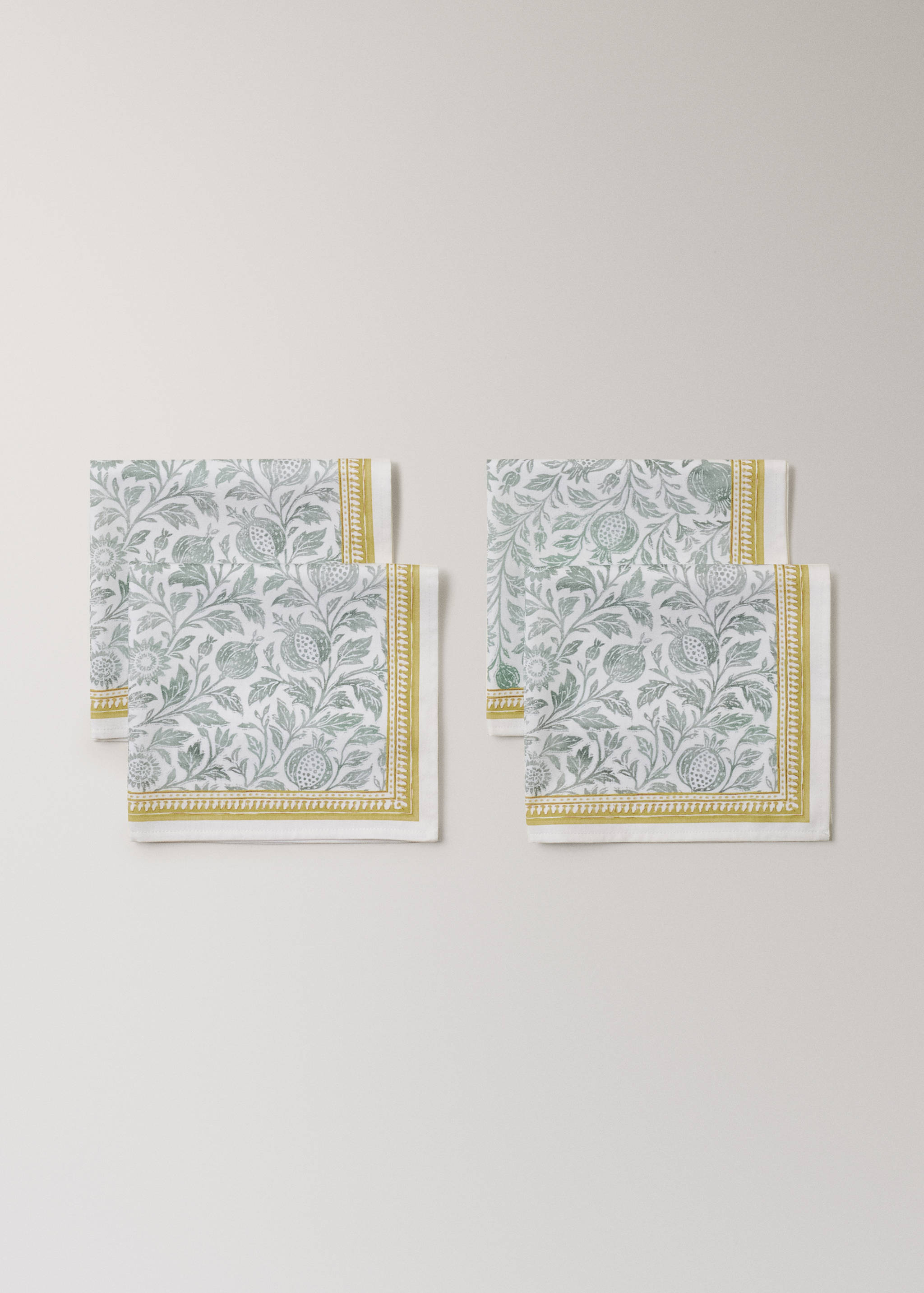 Block print style cotton napkins - Details of the article 1