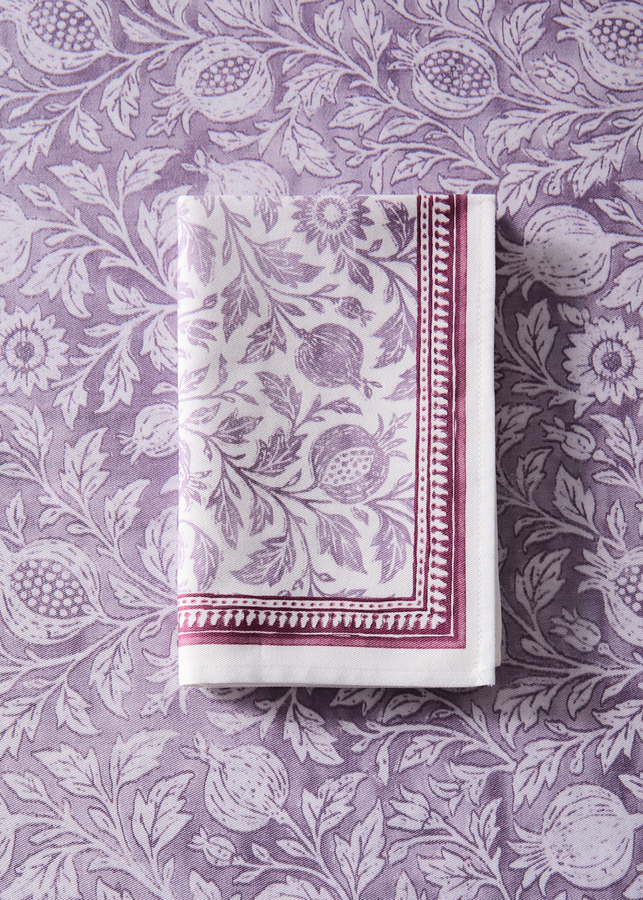 Block print style cotton napkins - General plane
