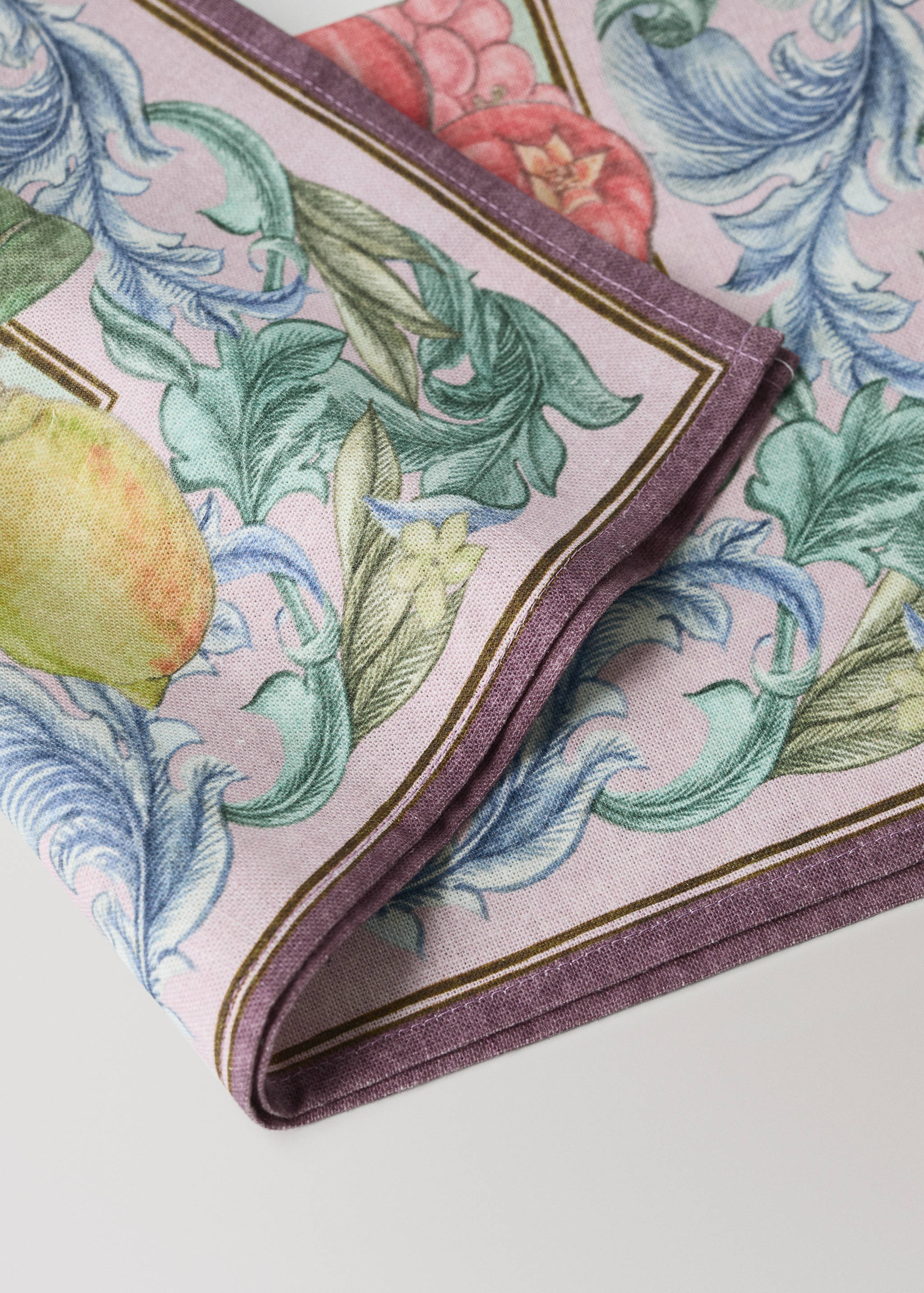 Baumwoll-Leinen-Servietten mit Obstmuster - Detail des Artikels 2