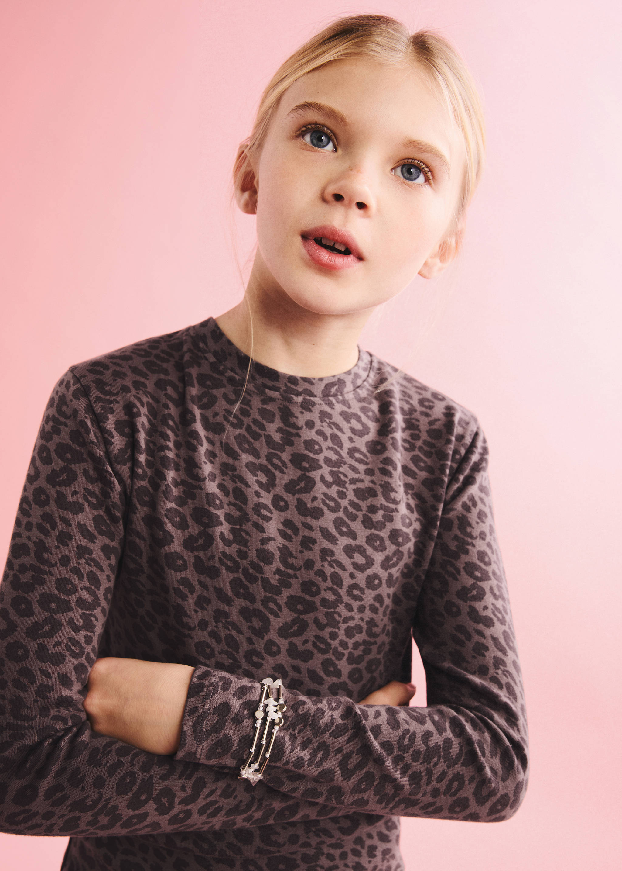 动物印花T恤 - null