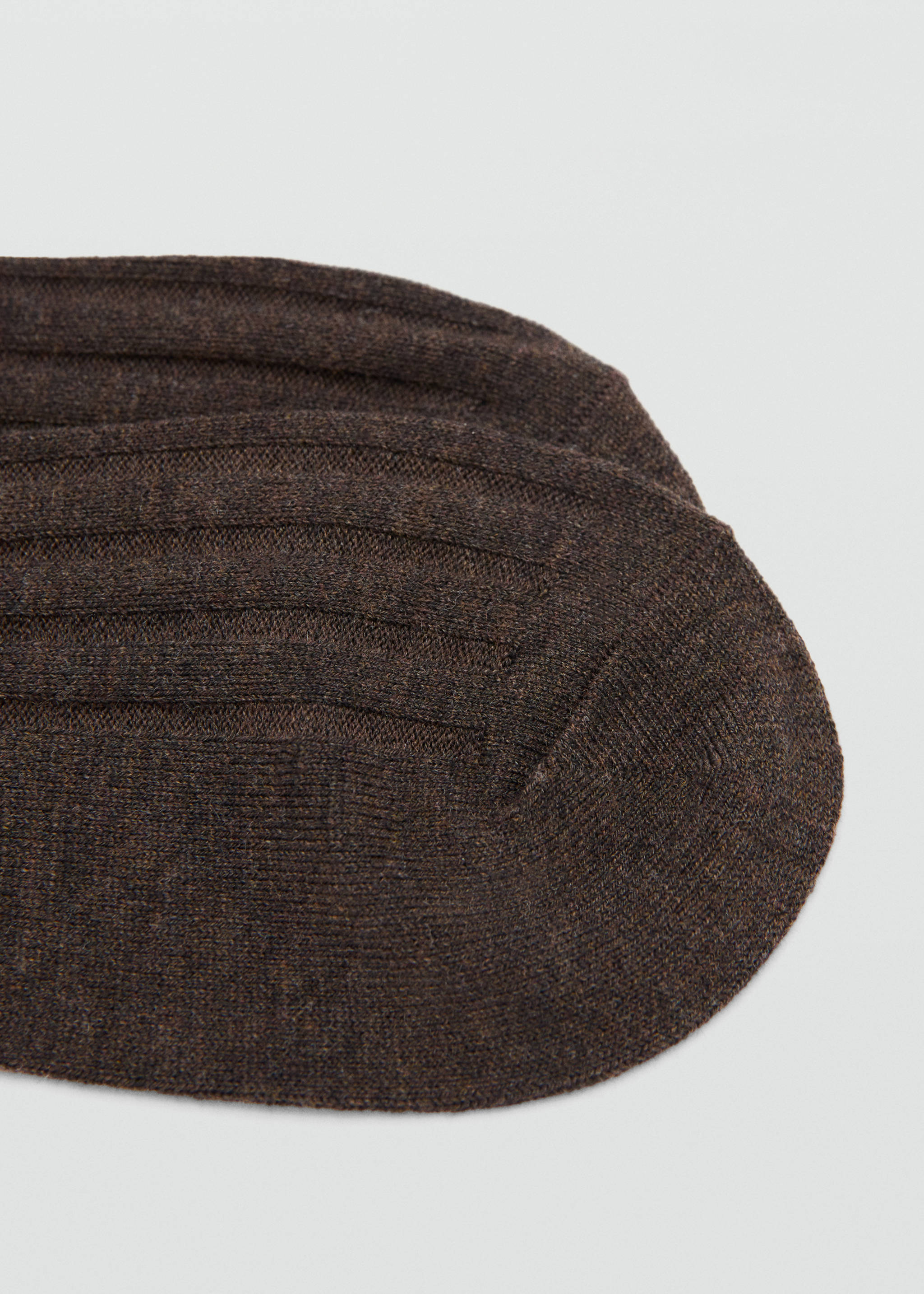 Ribbed wool blend socks - Medium plane