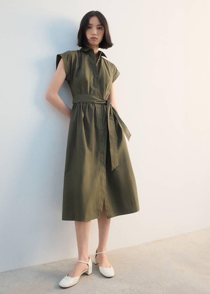 Belt shirt dress - Women | MANGO USA