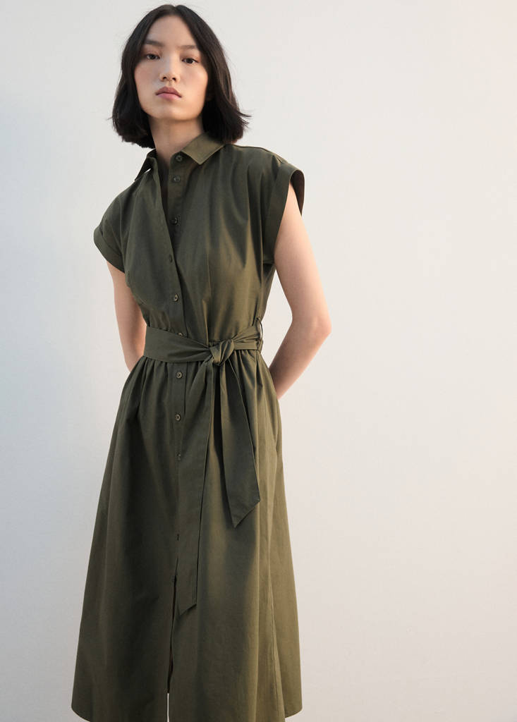 Belt shirt dress