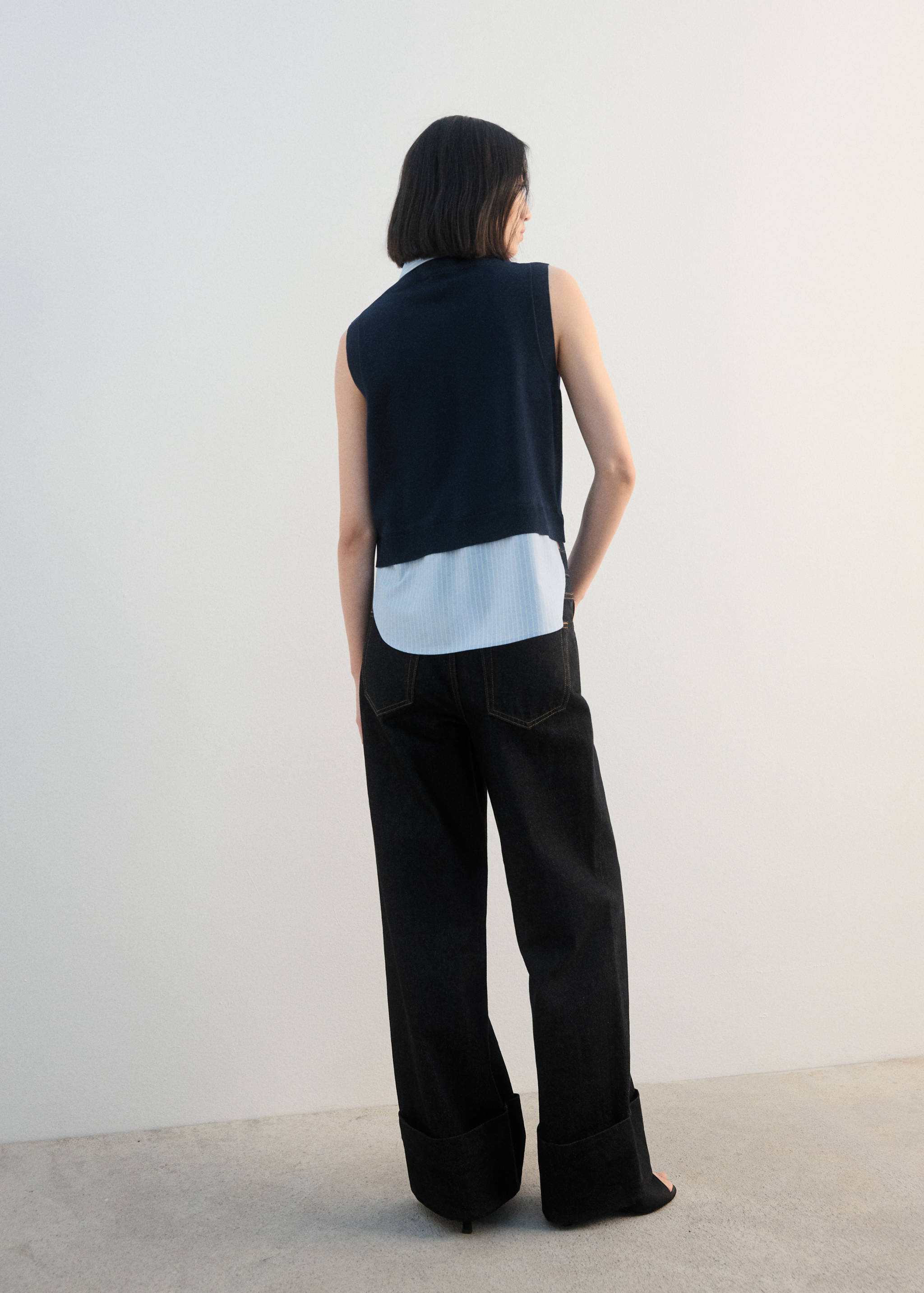 Gilet maille combiné - Verso de l’article