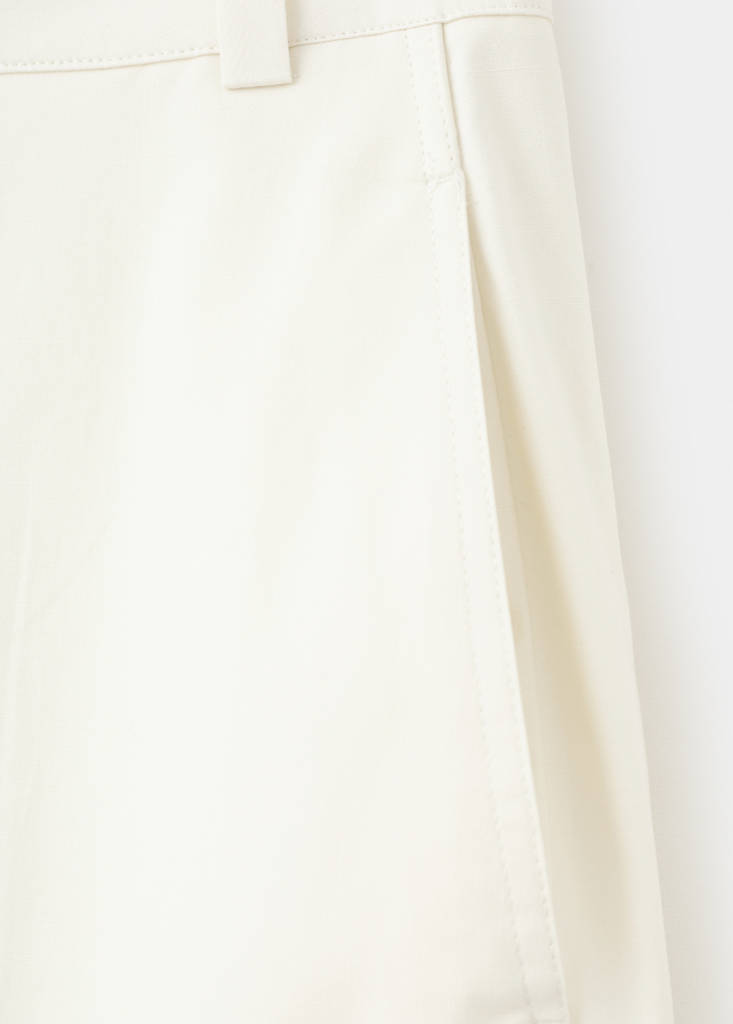 Straight-fit cotton trousers — Ecru