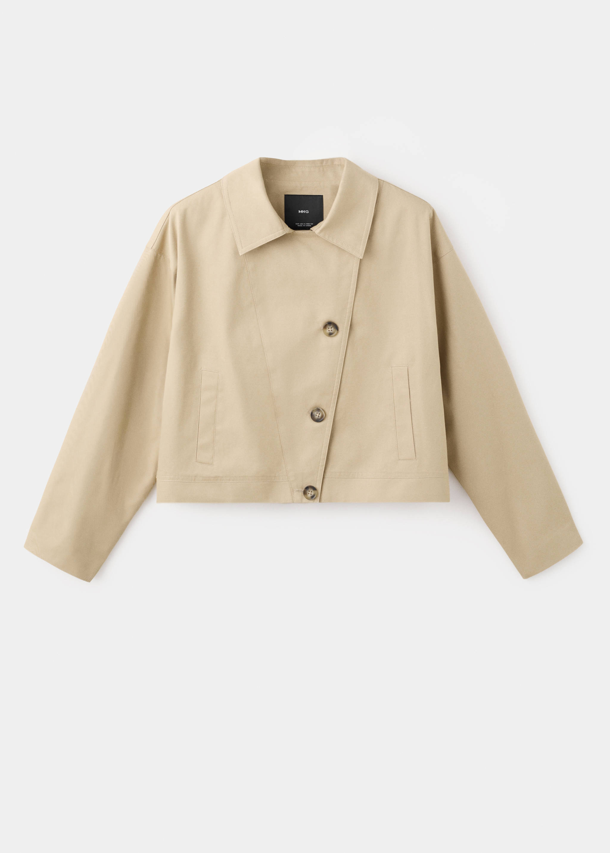 Укороченный двубортный тренч - Изделие без модели