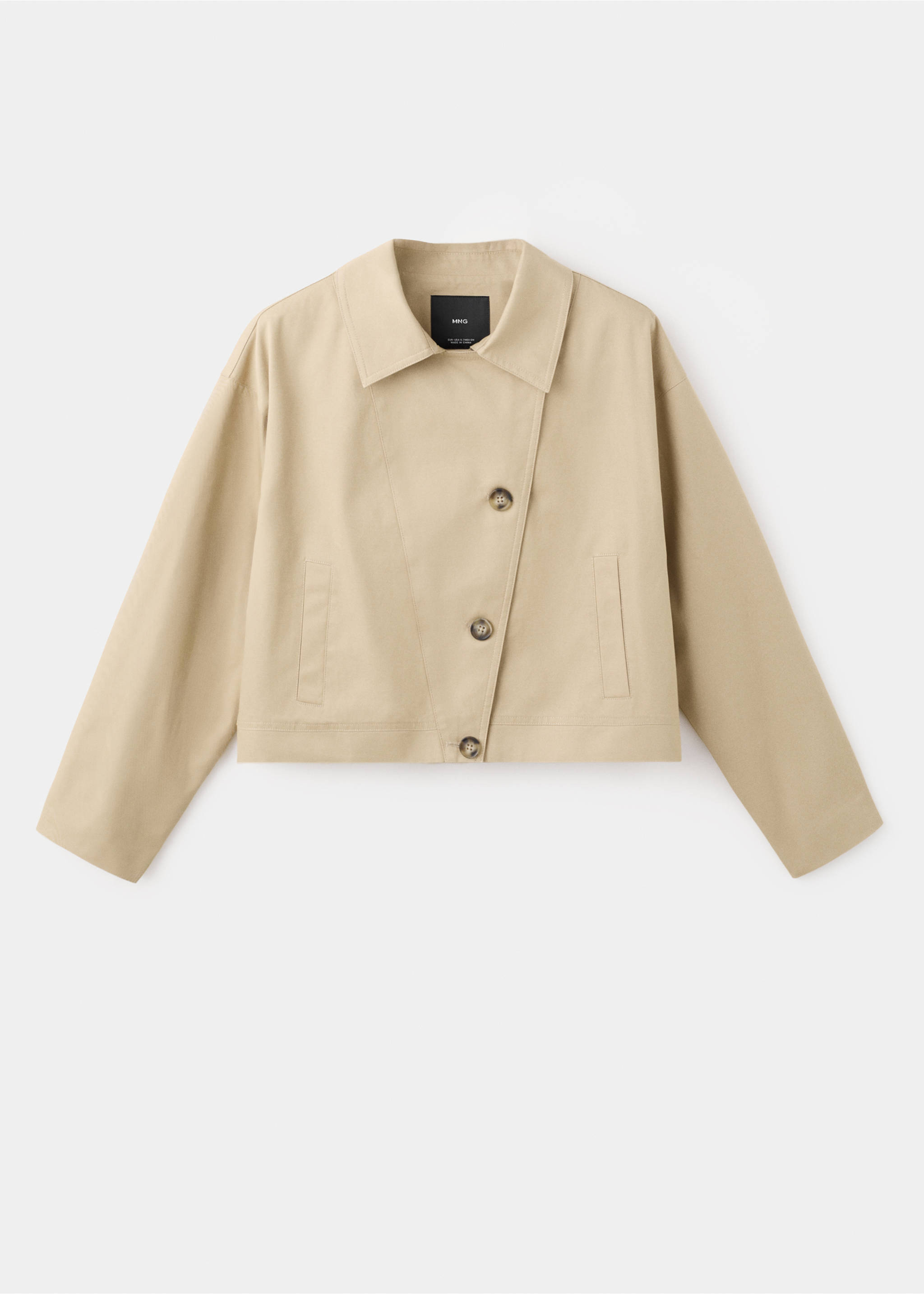 Trench crop cruzado - Artículo sin modelo, Beige. Ref: 27042543-00.